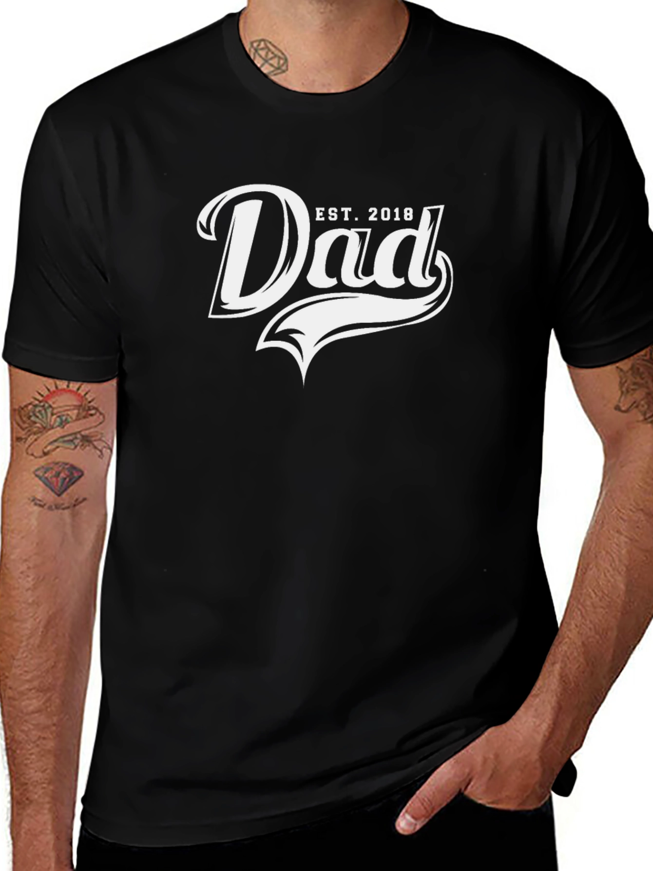 Dad Est. 2018 Graphic T-Shirt