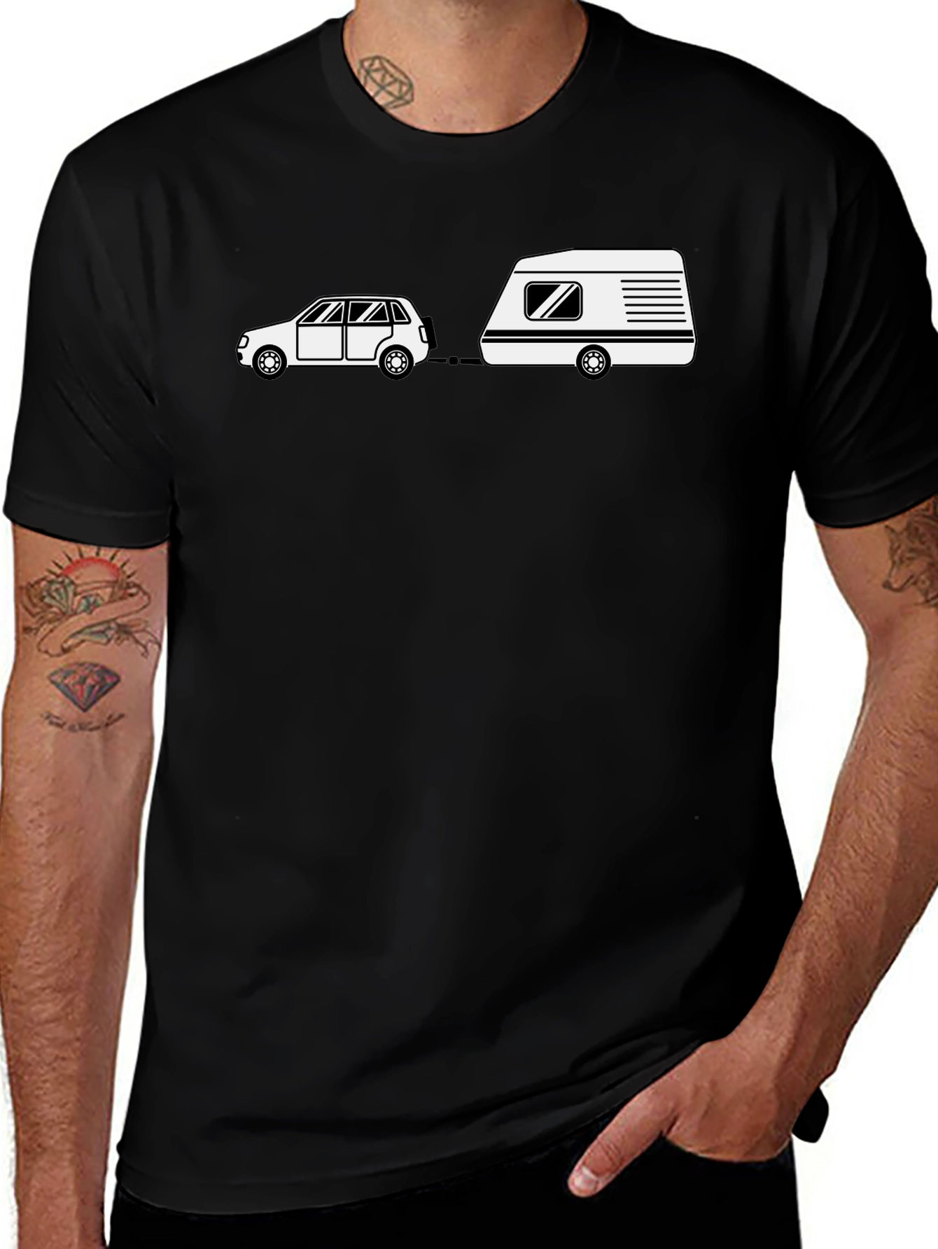 Variant 4 of Car and Camper T-Shirt - Road Trip Ready