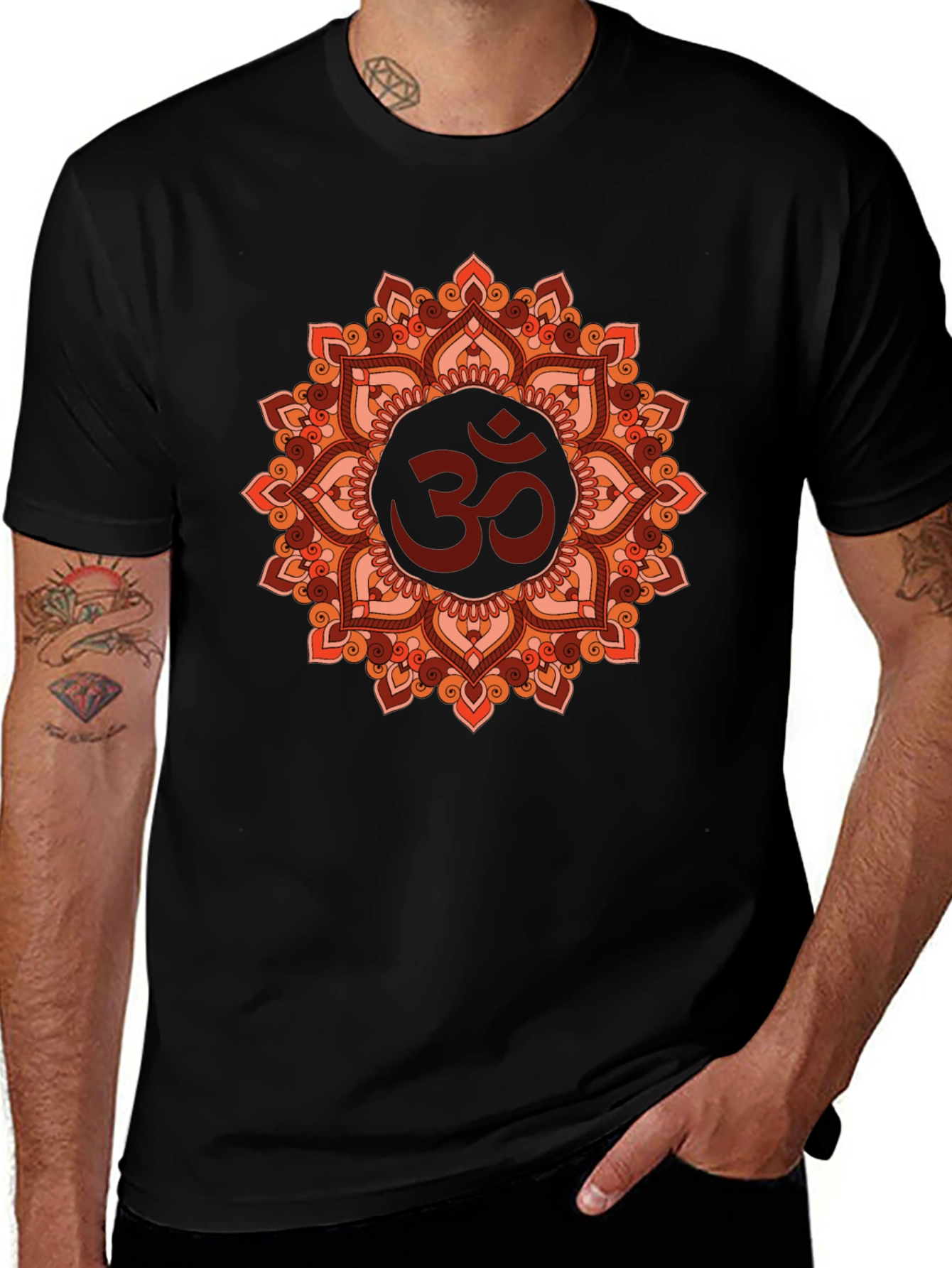 Variant 25 of Om Mandala T-Shirt - Spiritual Graphic Tee