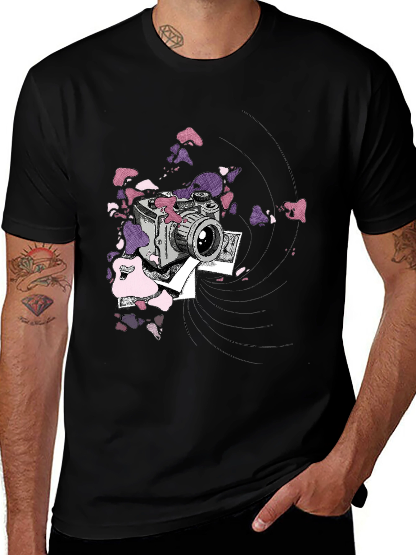 Variant 27 of Vintage Camera Graphic Tee - Artistic Style