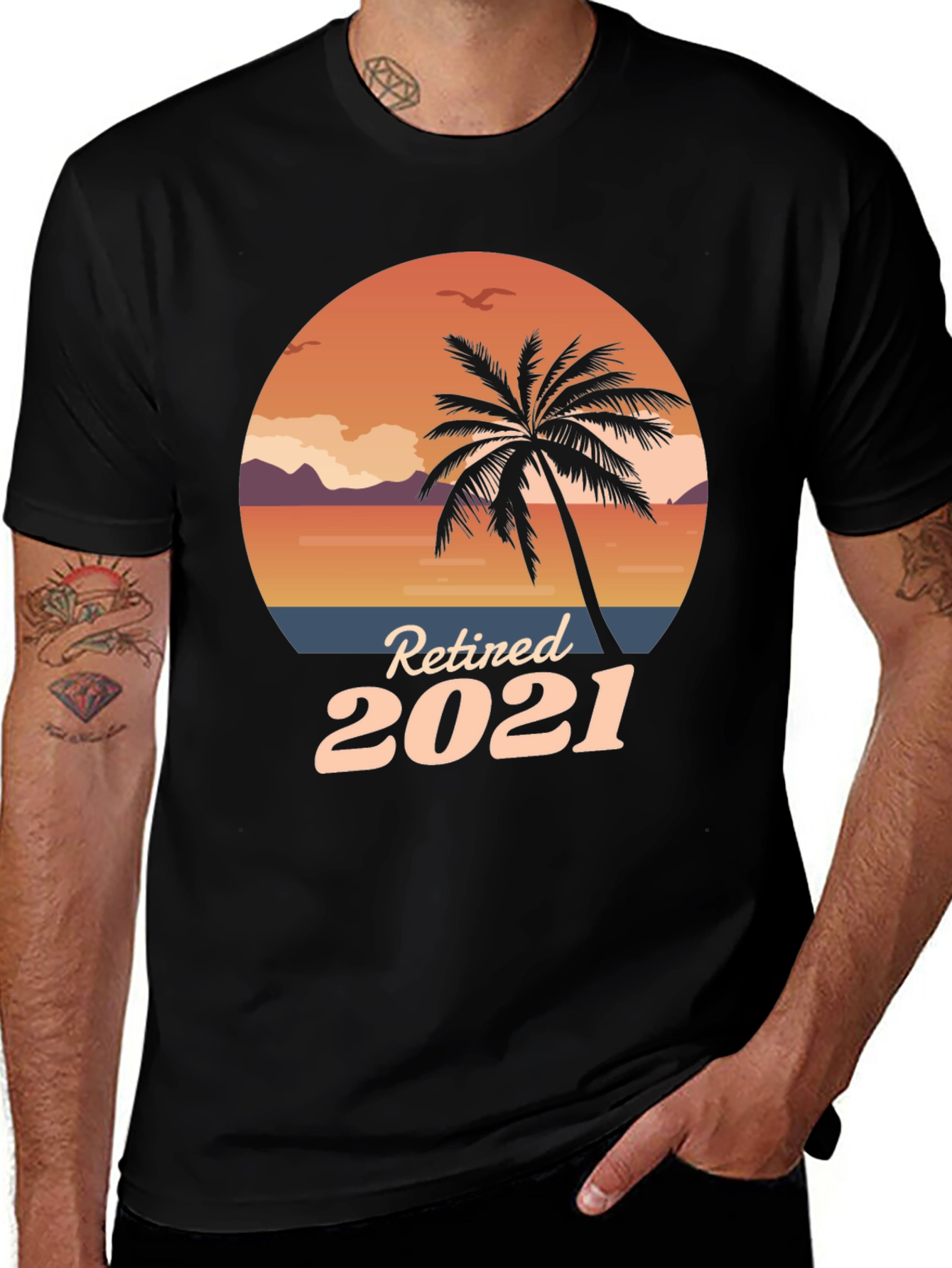 Variant 27 of Retired 2021 Palm Tree Sunset T-Shirt