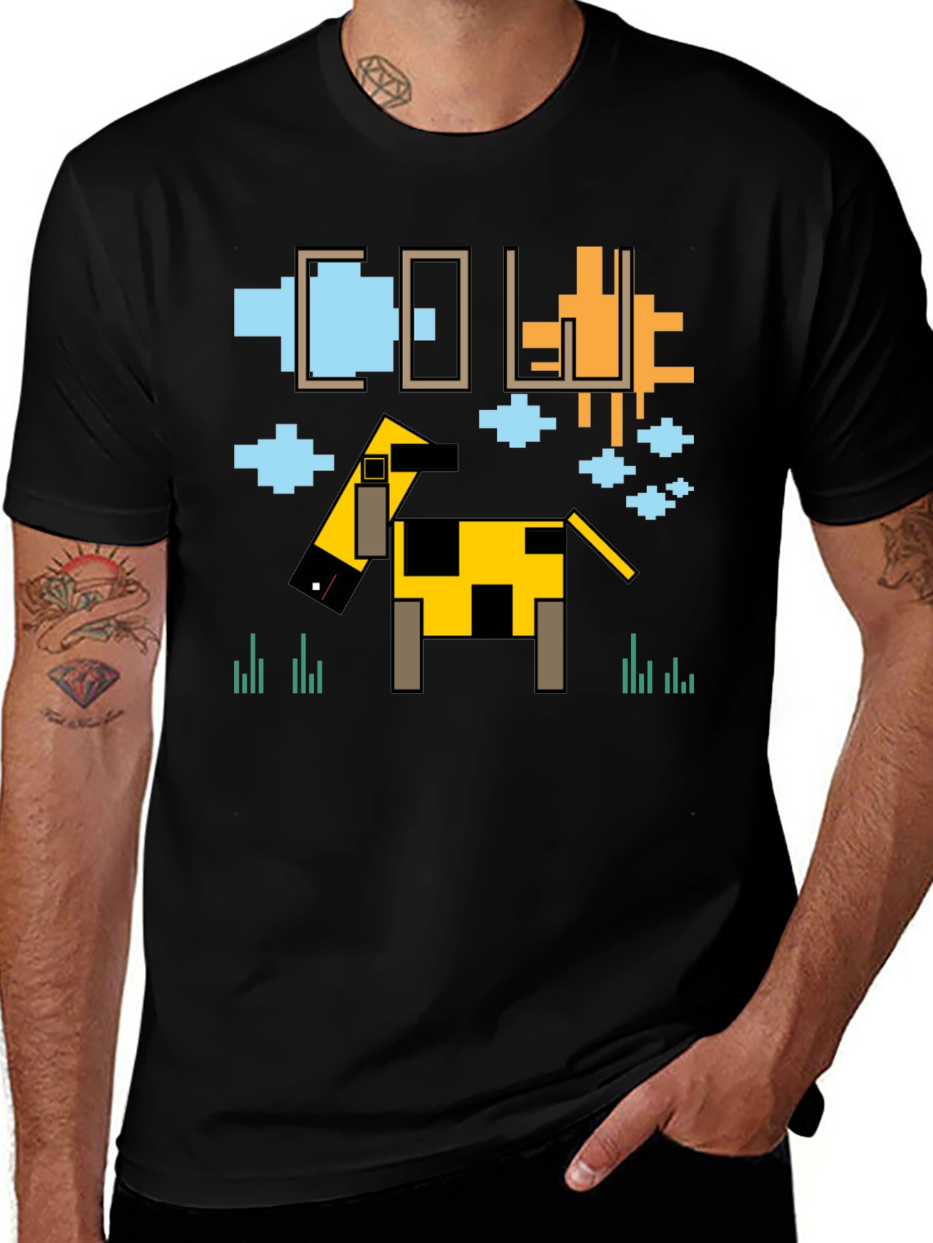 Variant 19 of Pixel Cow Graphic T-Shirt - Gamer Style Tee