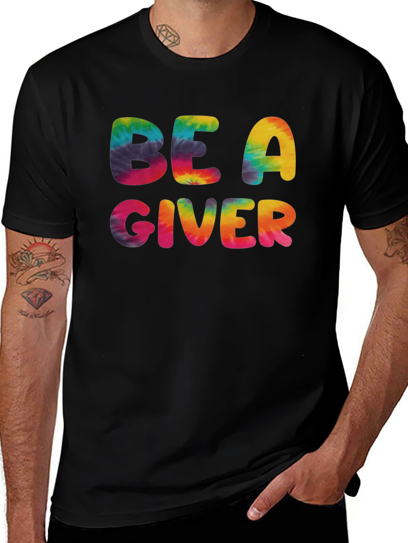 Variant 21 of Be A Giver Tie Dye Graphic Tee