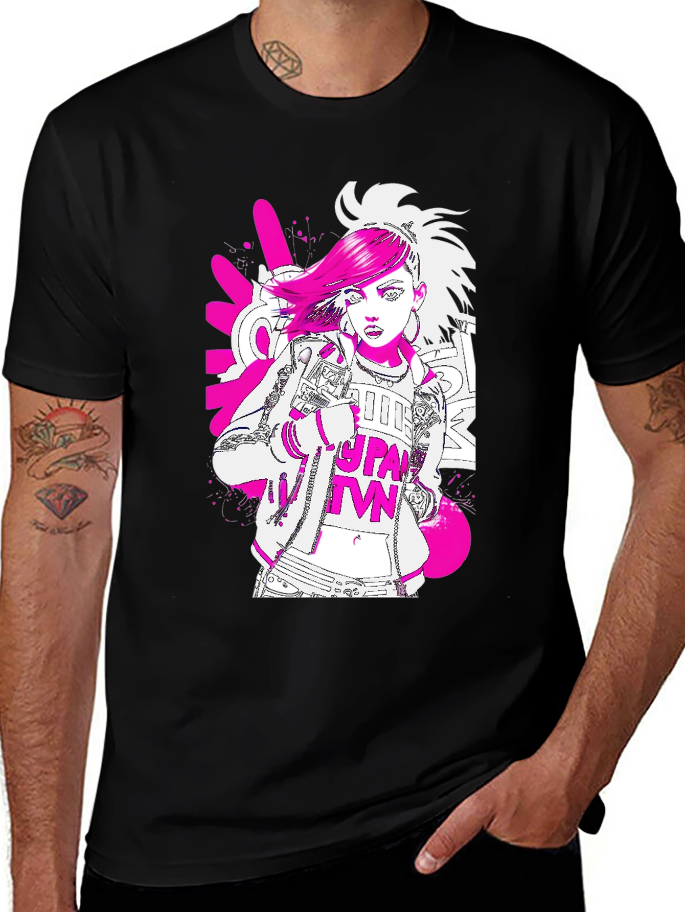 Variant 28 of Graphic Print Tee - Punk Style