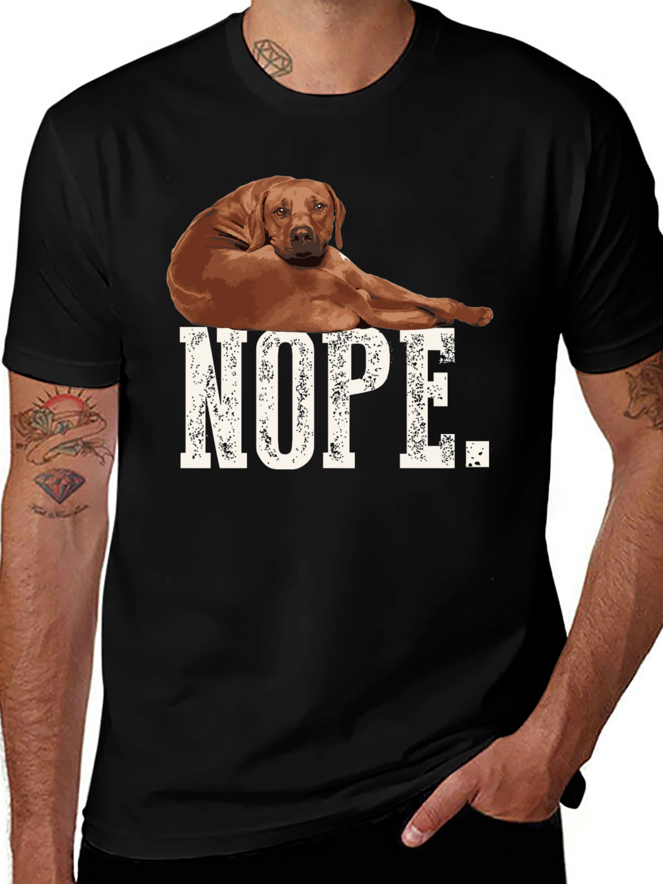 Variant 3 of Nope Dog Graphic T-Shirt Black