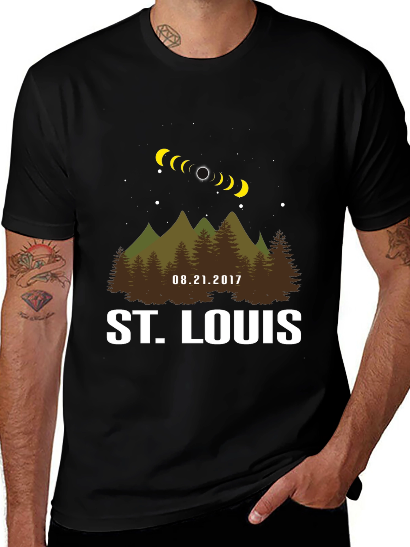 Variant 15 of St. Louis Eclipse T-Shirt - 2017 Total Solar Eclipse