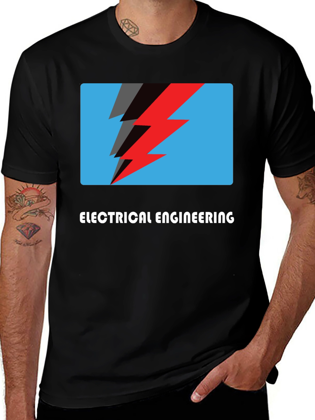 Variant 12 of Electrical Engineering Lightning Bolt Graphic T-Shirt