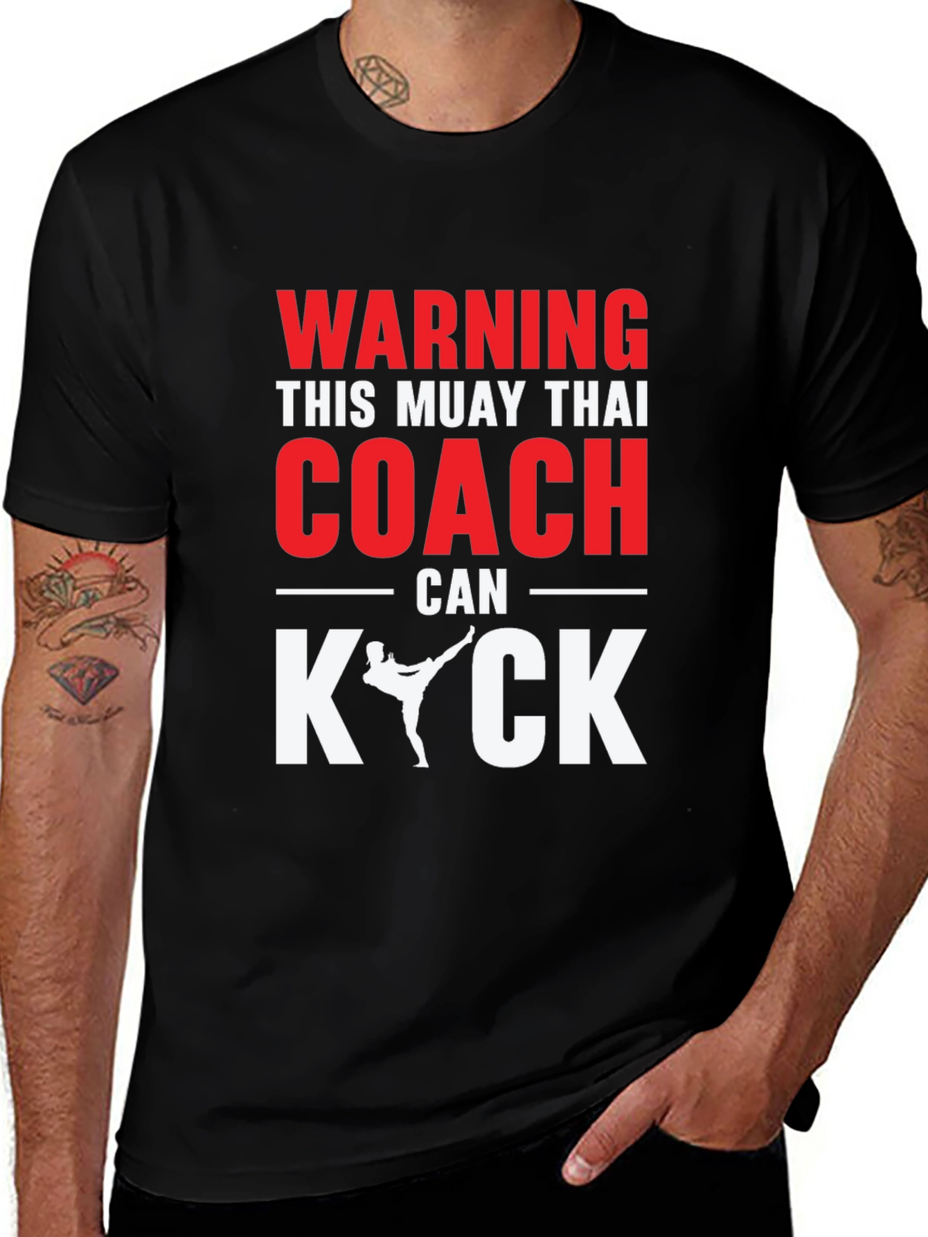 Muay Thai Coach T-Shirt - Warning: This Coach Can Kick!