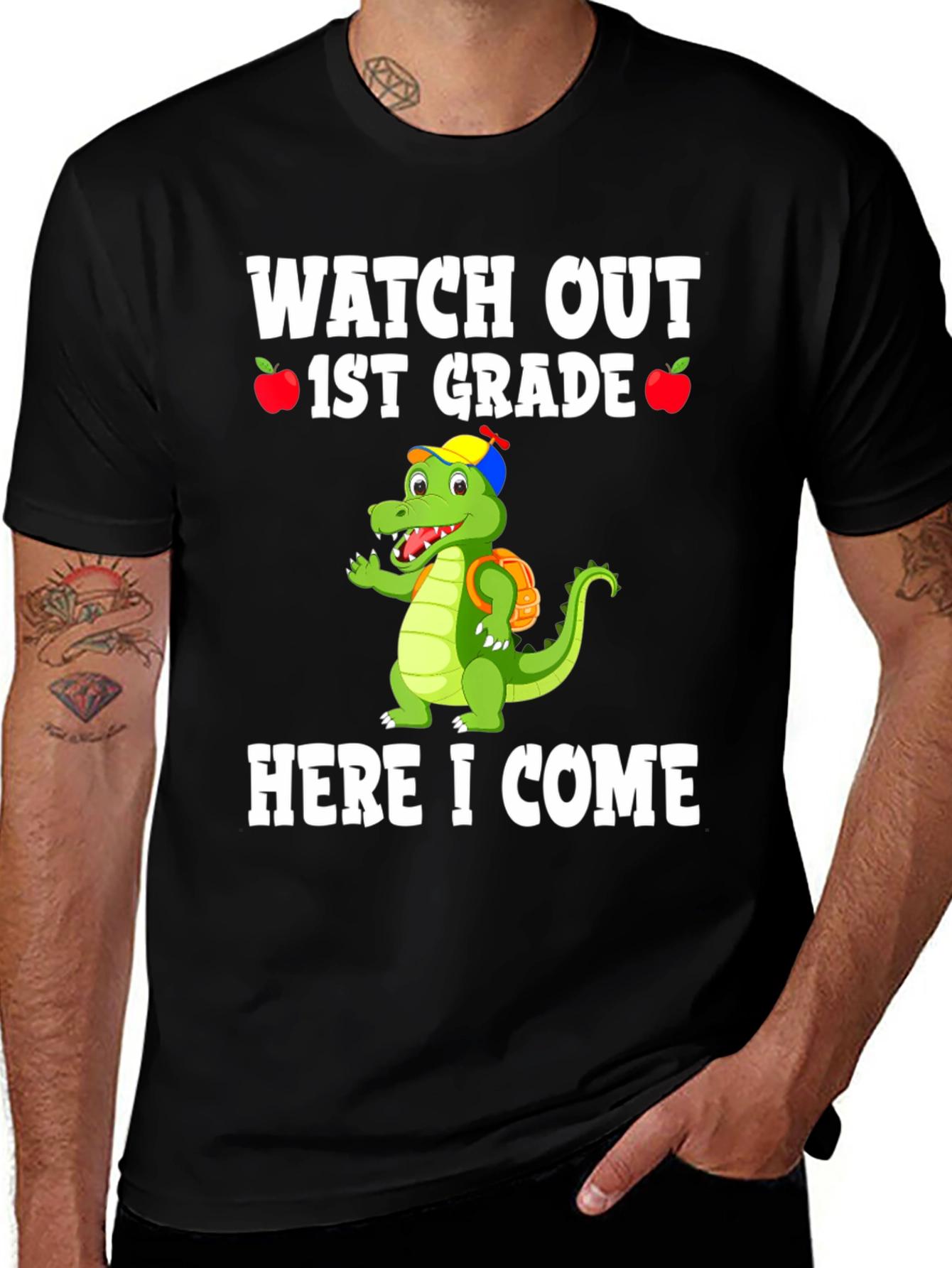 1st Grade T-Shirt - Back to School Dino
