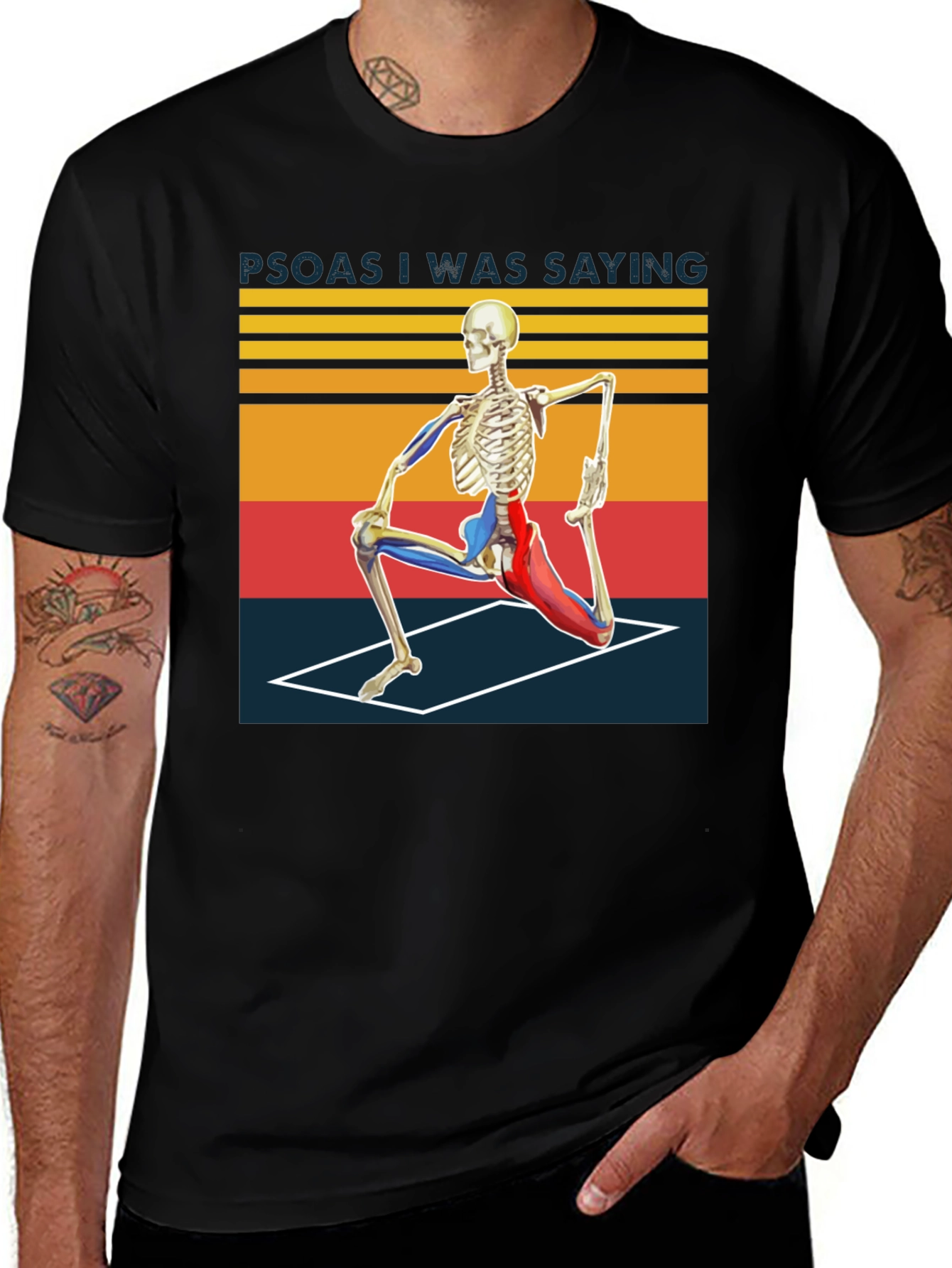 Variant 18 of Psoas I Was Saying Yoga Skeleton T-Shirt