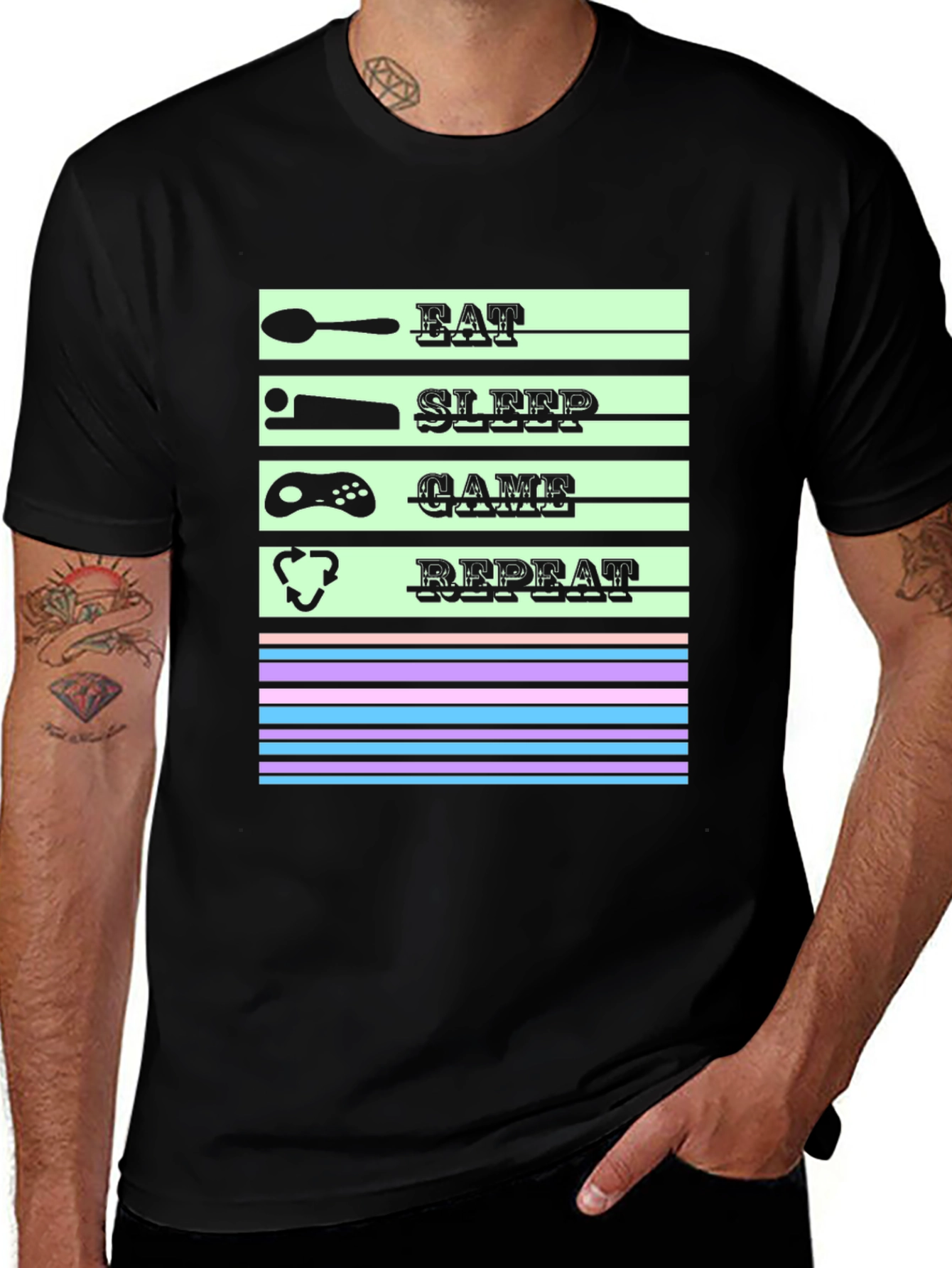 Eat Sleep Game Repeat T-Shirt