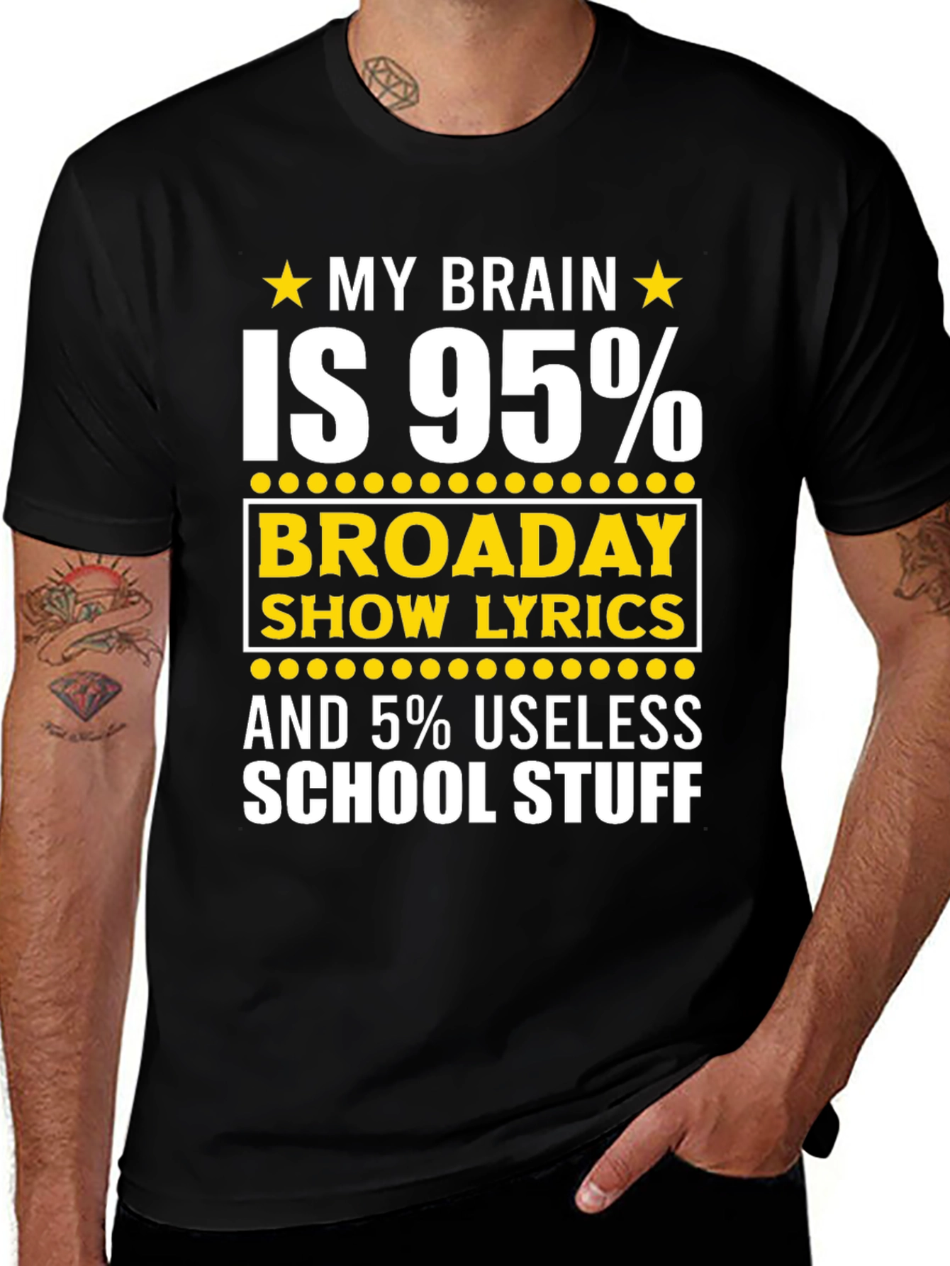 Variant 19 of Broadway Show Lyrics T-Shirt