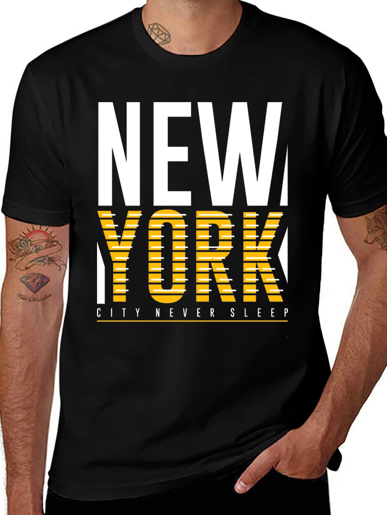 New York City Never Sleep Black T-Shirt