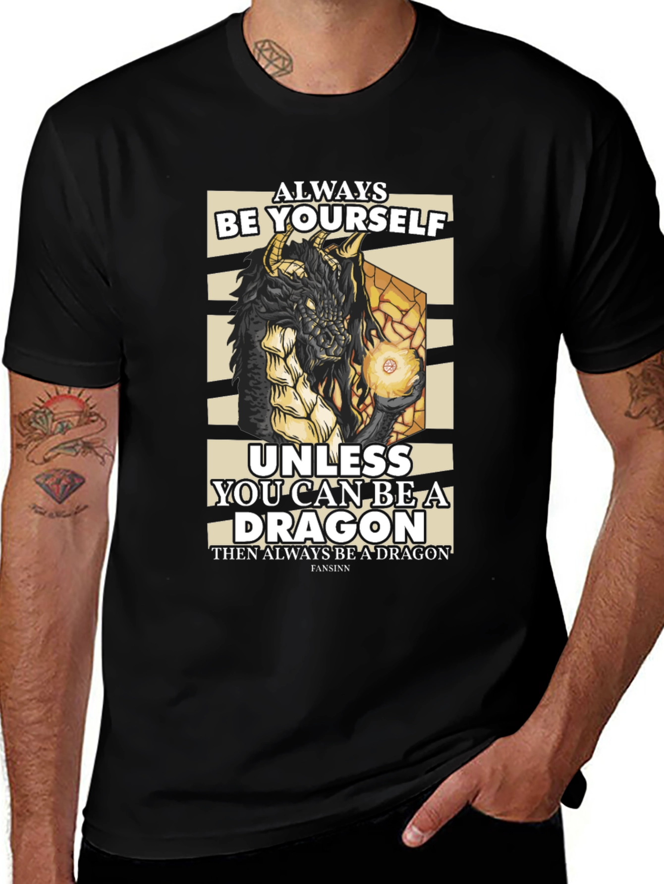 Variant 22 of Dragon Graphic T-Shirt - Always Be Yourself, Unless...