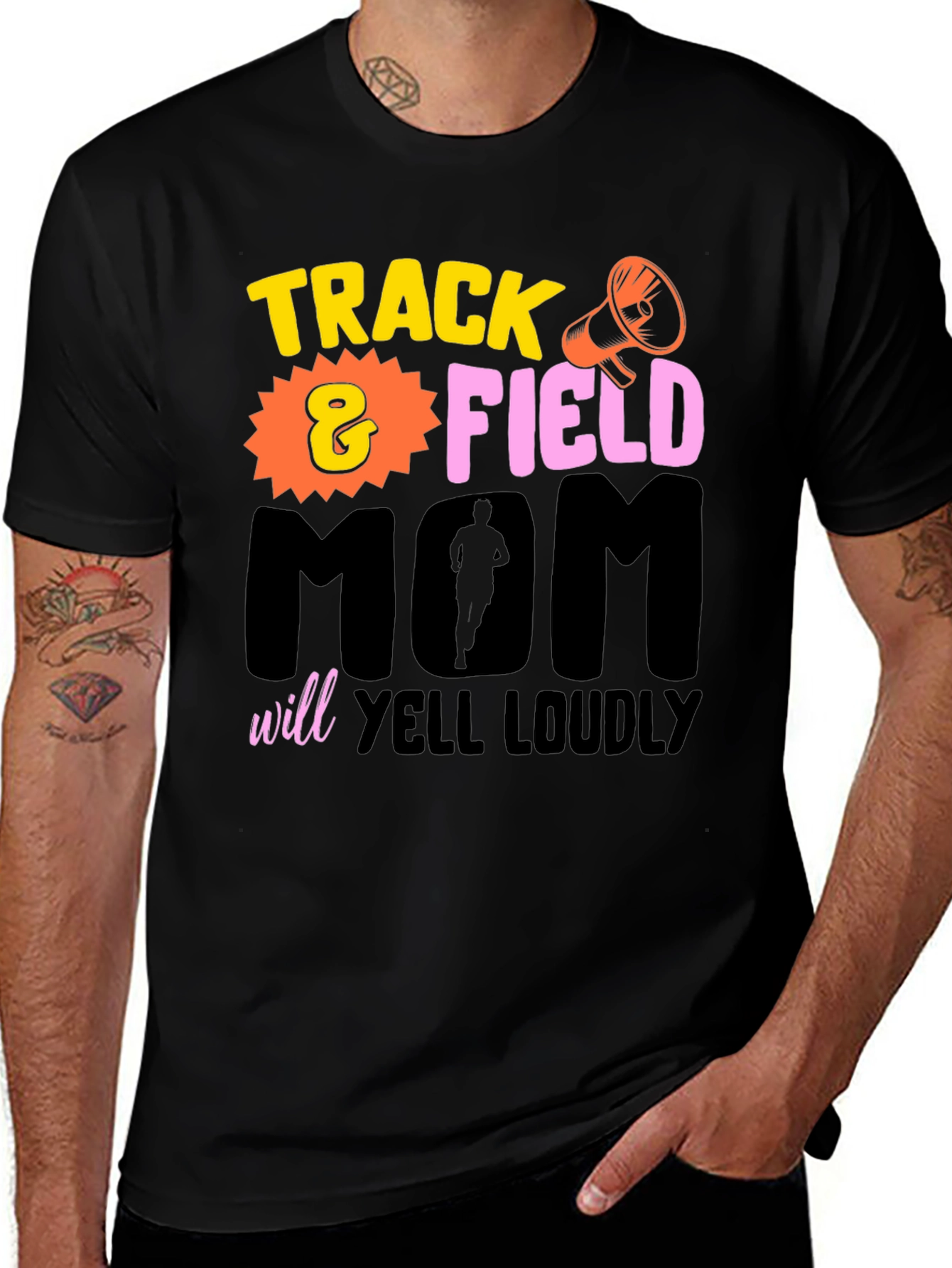 Variant 12 of Track & Field Mom Graphic T-Shirt