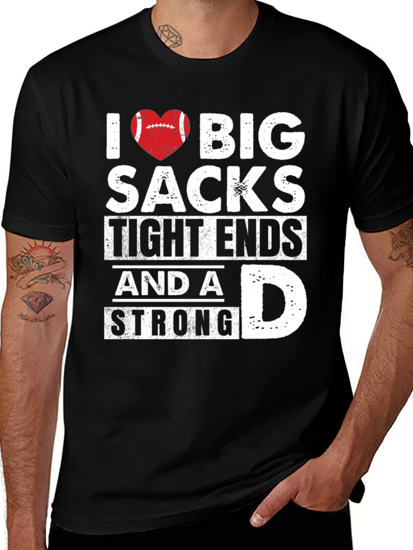 Variant 18 of I Heart Big Sacks Football T-Shirt
