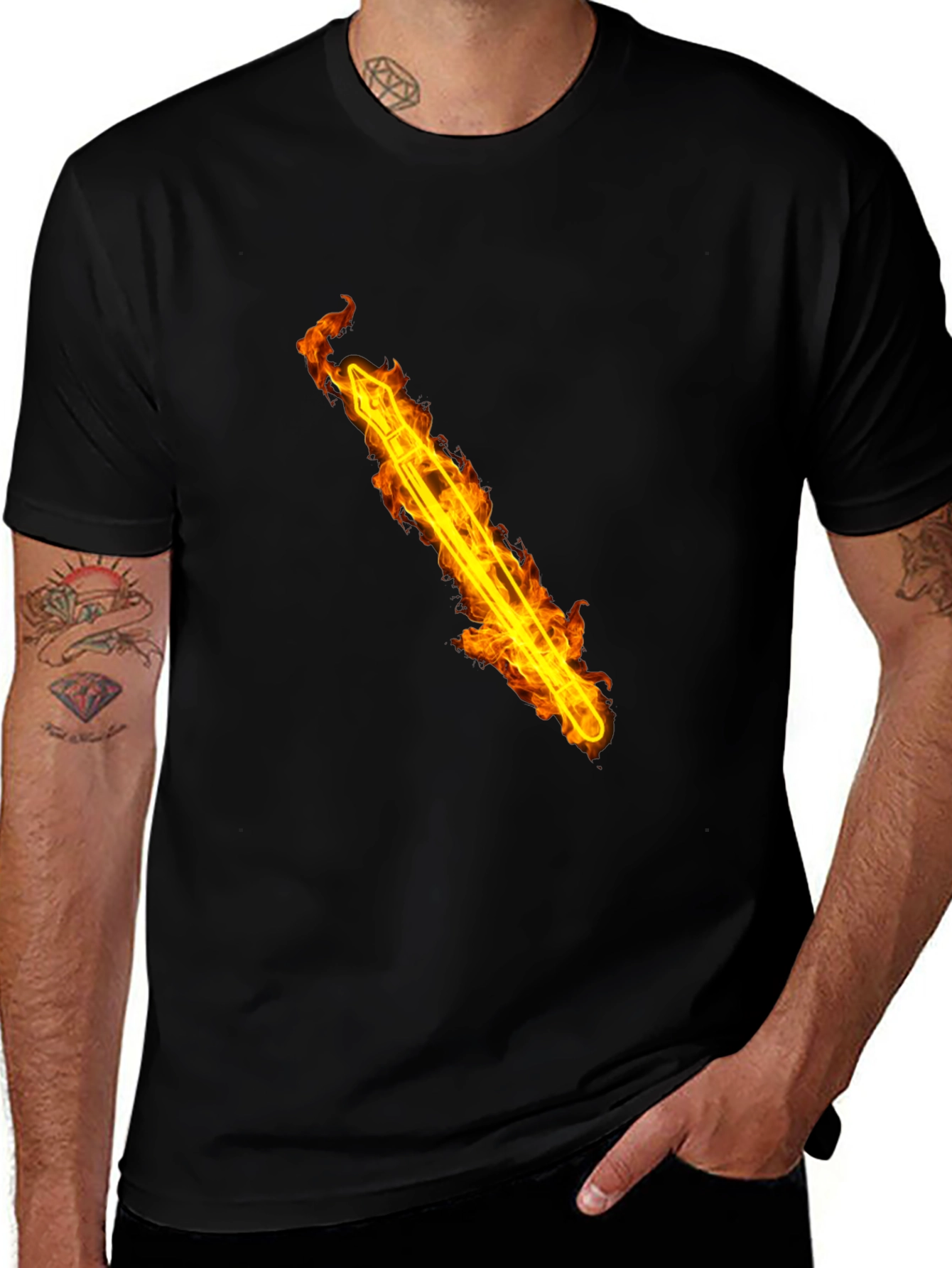 Variant 18 of Fiery Arrow T-Shirt - Bold Graphic Tee