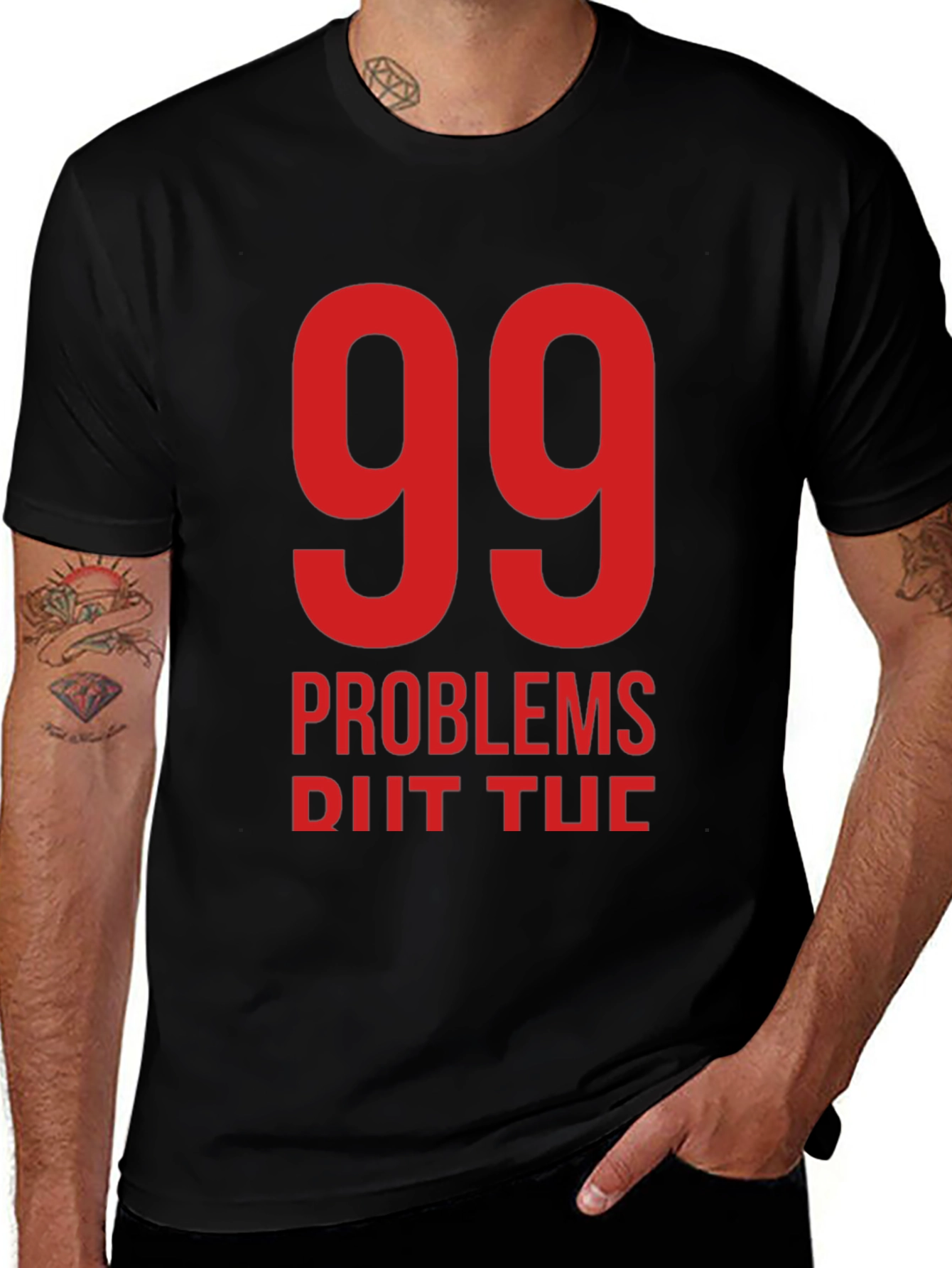 Variant 4 of 99 Problems T-Shirt - Black Crew Neck Tee