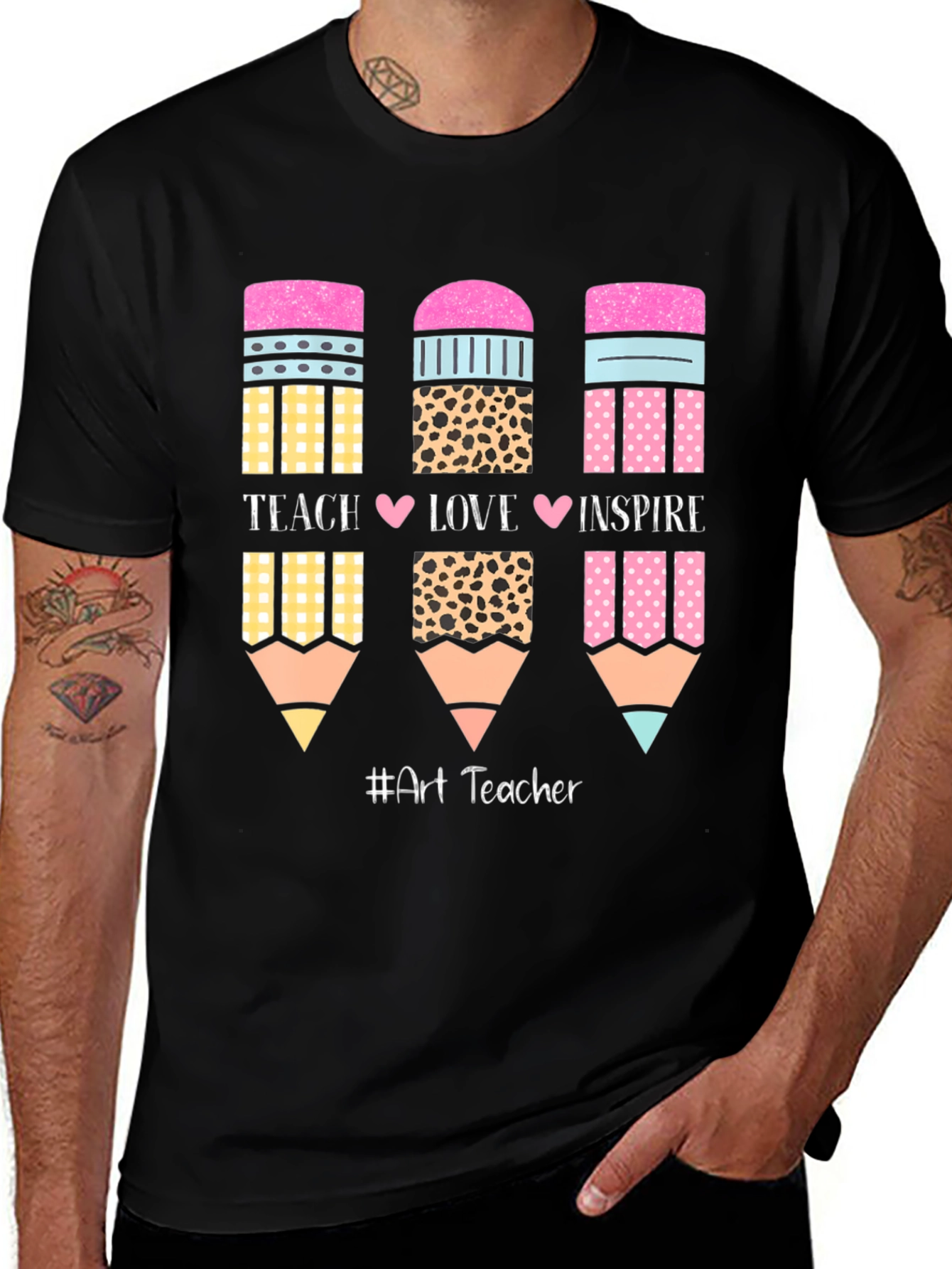 Variant 27 of Teach Love Inspire Art Teacher T-Shirt