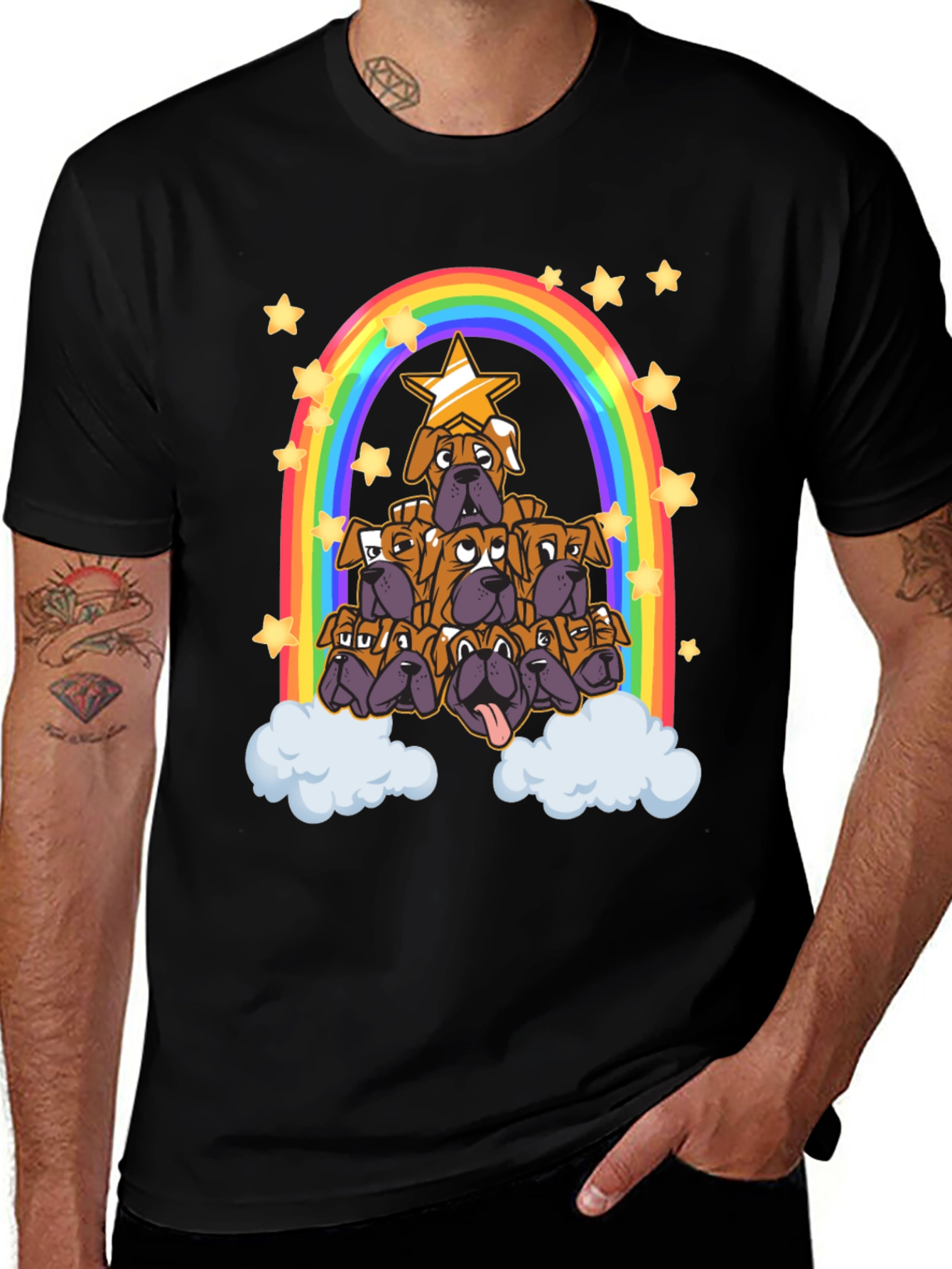 Variant 29 of Boxer Dog Rainbow T-Shirt