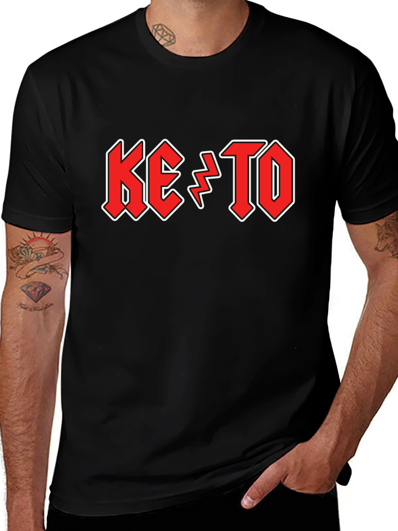KETO Rock Band Style Black T-Shirt