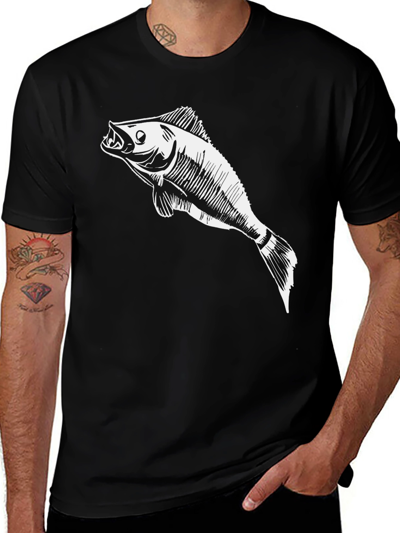 Variant 6 of Black Fish Graphic Tee