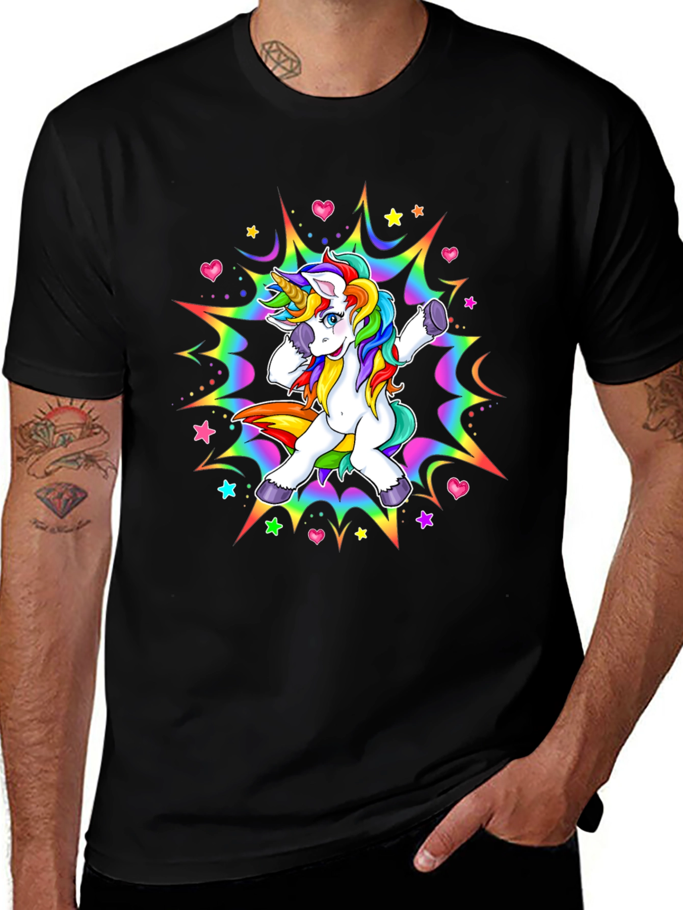Variant 18 of Rainbow Unicorn Dab T-Shirt