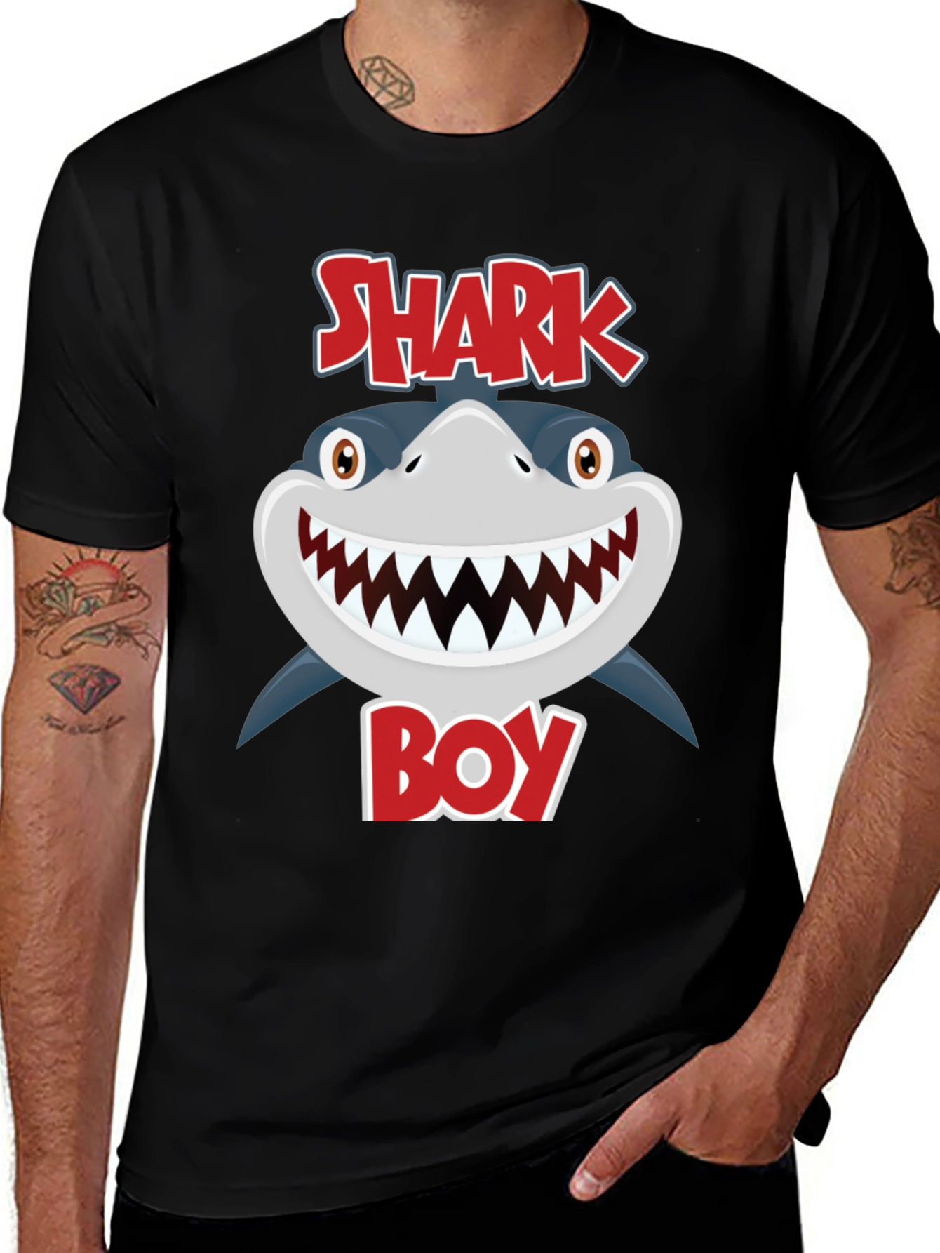 Shark Boy Graphic Print T-Shirt