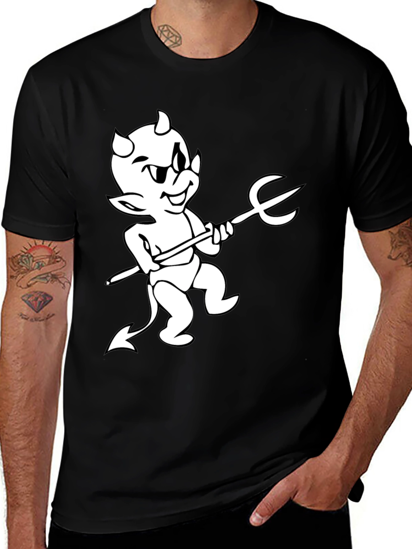 Variant 14 of Devil Cartoon Graphic T-Shirt