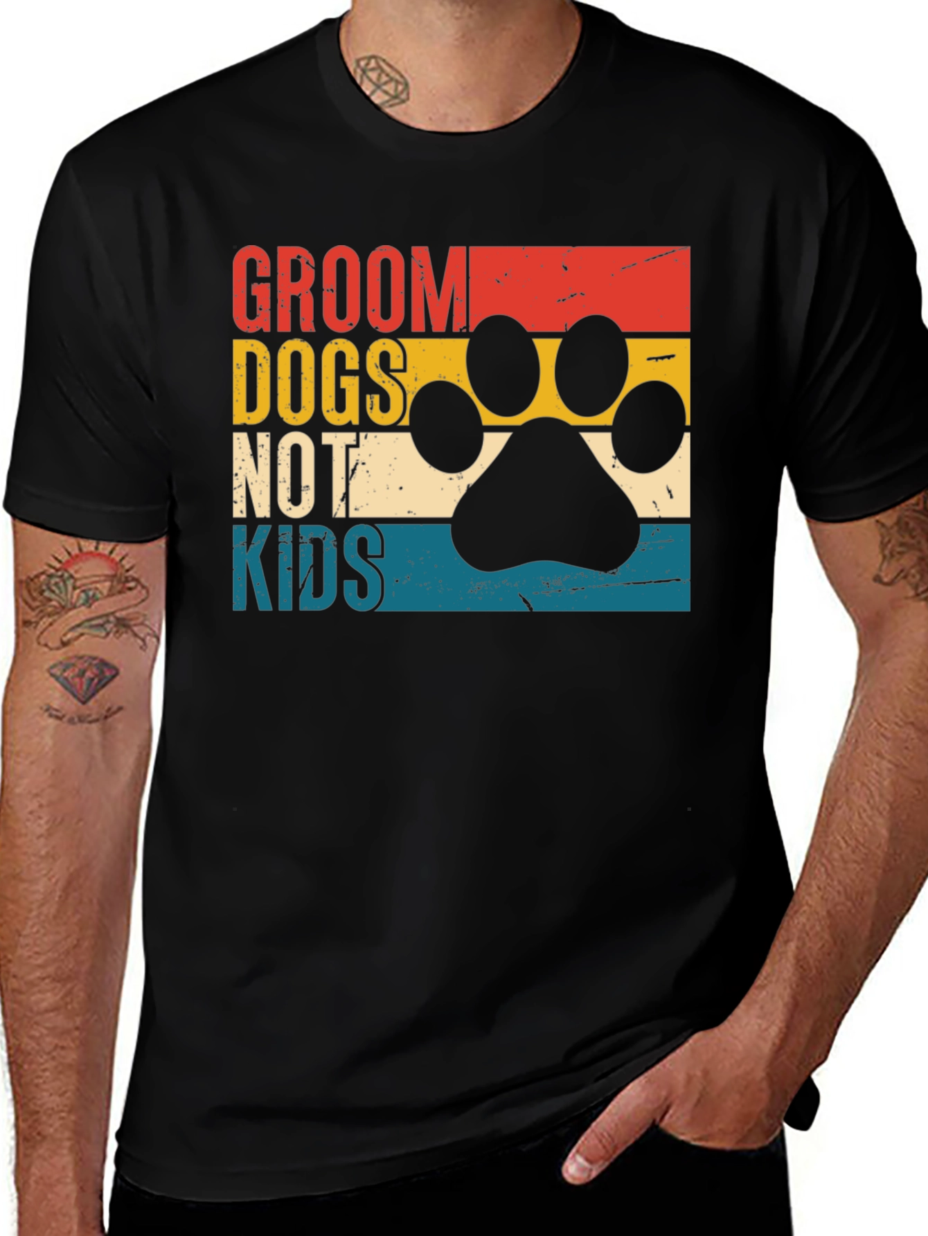 Variant 23 of Groom Dogs Not Kids Tee - Funny Dog Lover Shirt