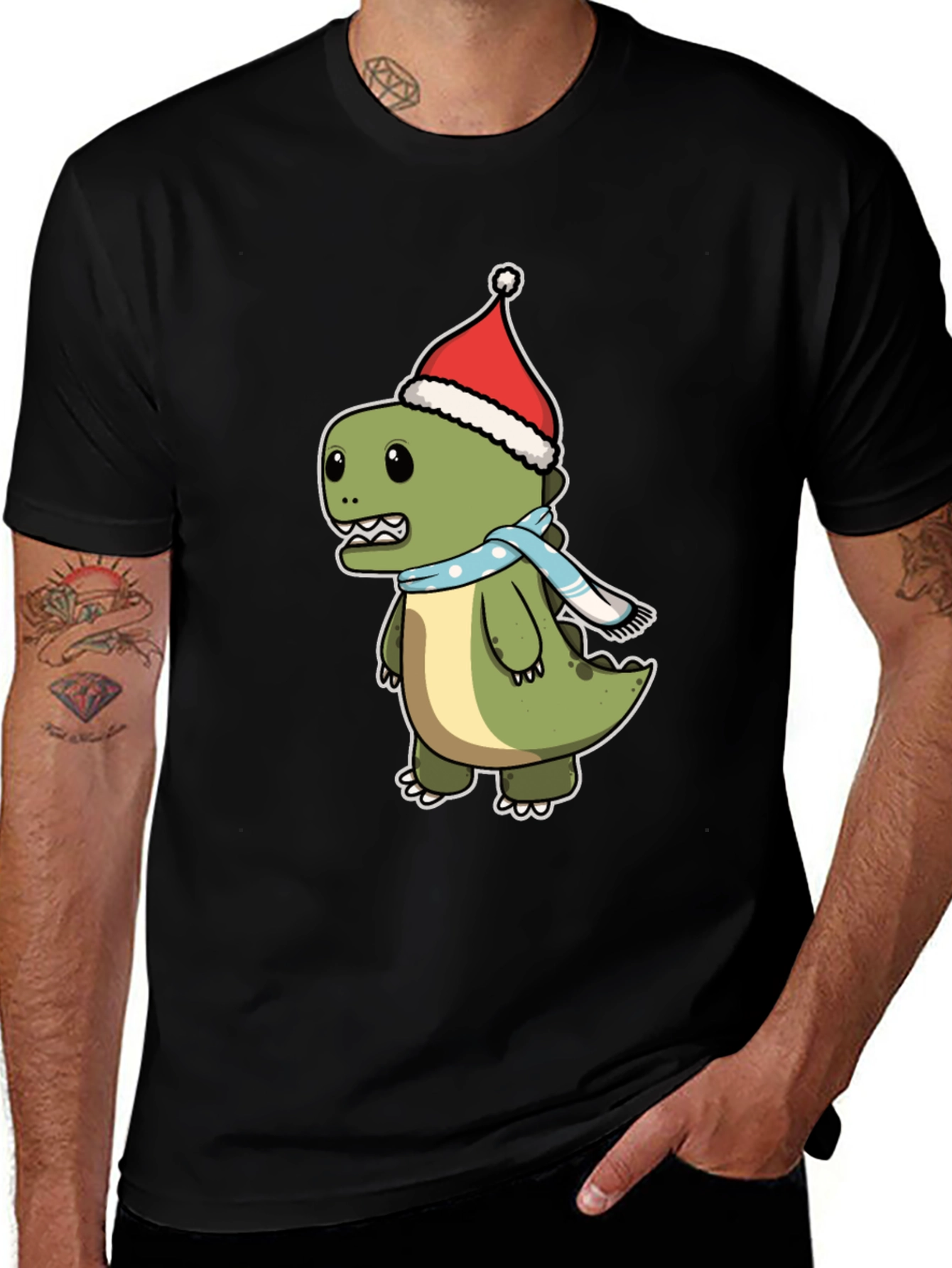 Variant 29 of Festive Dino T-Shirt - Holiday Style
