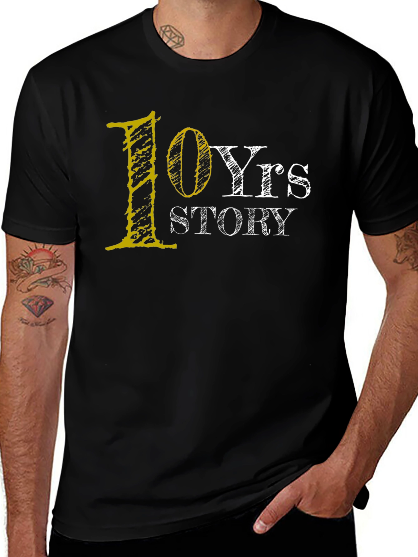 Variant 5 of 10 Years Story Black T-Shirt