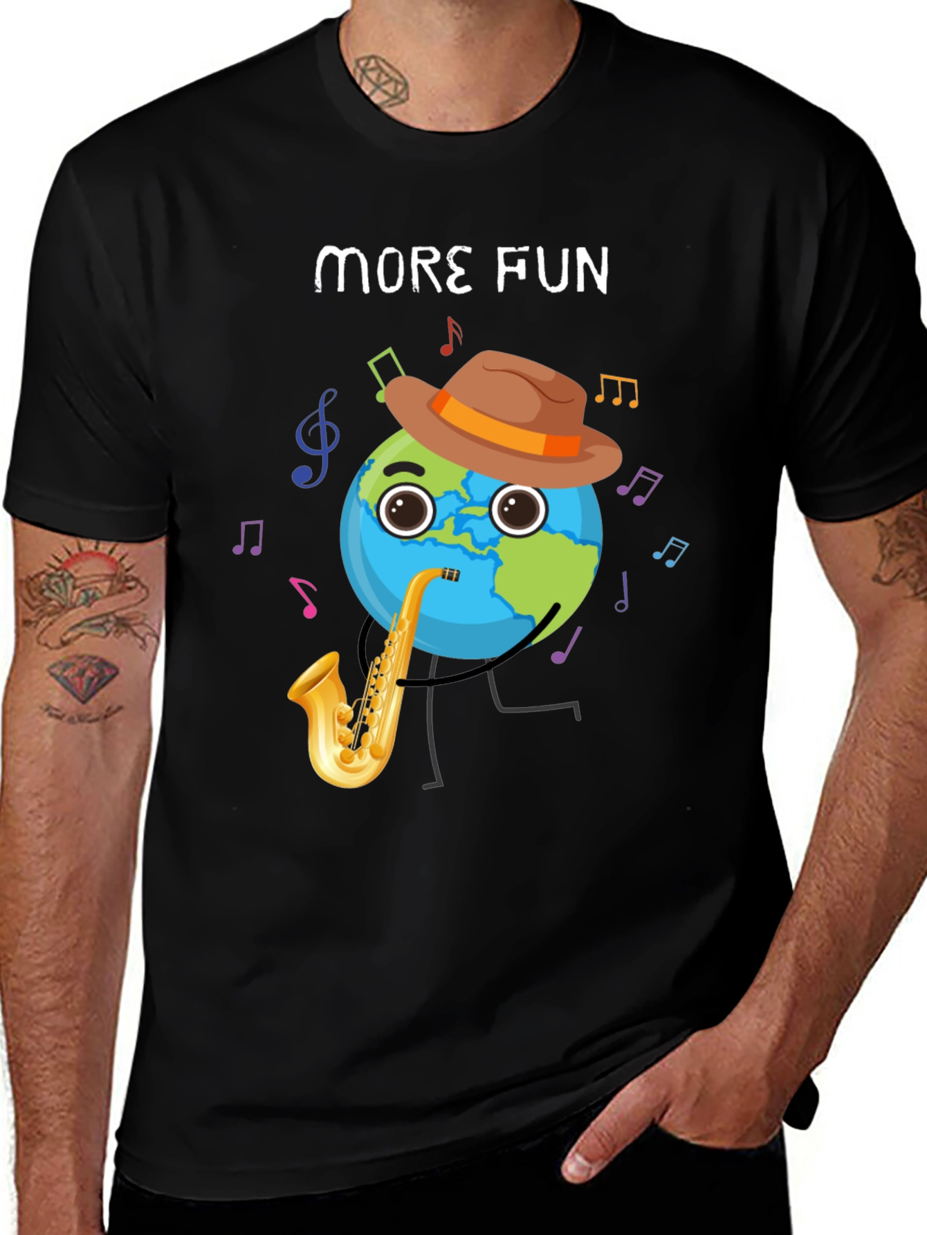 Fun Earth Saxophone T-Shirt