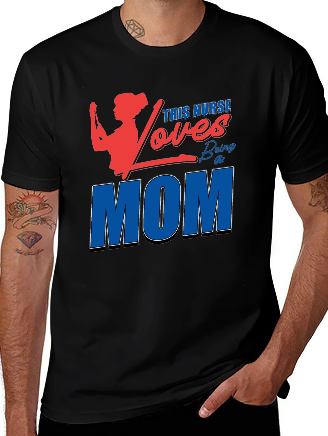 Variant 25 of This Nurse Loves Being a Mom T-Shirt