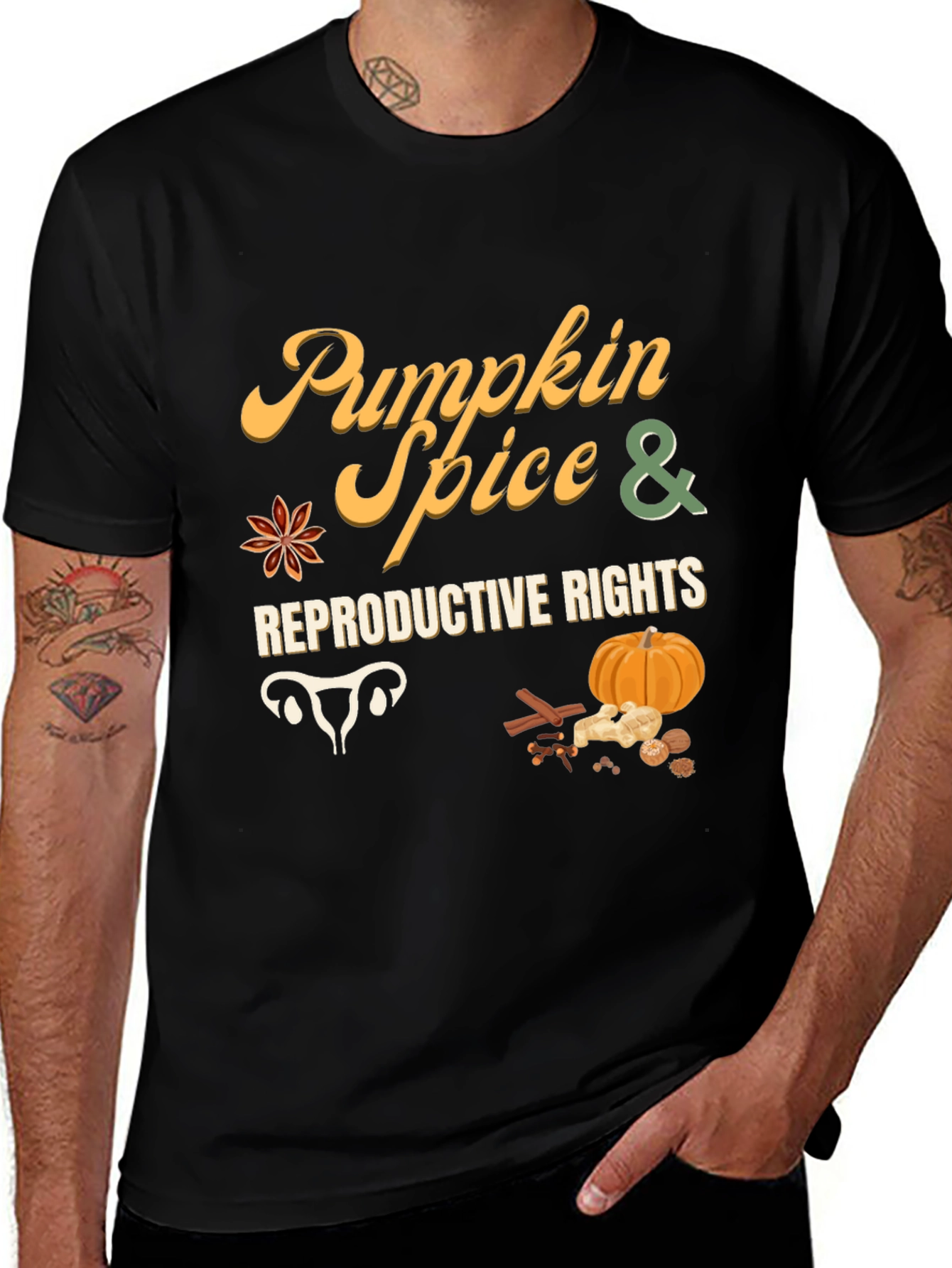 Variant 4 of Pumpkin Spice & Reproductive Rights Tee