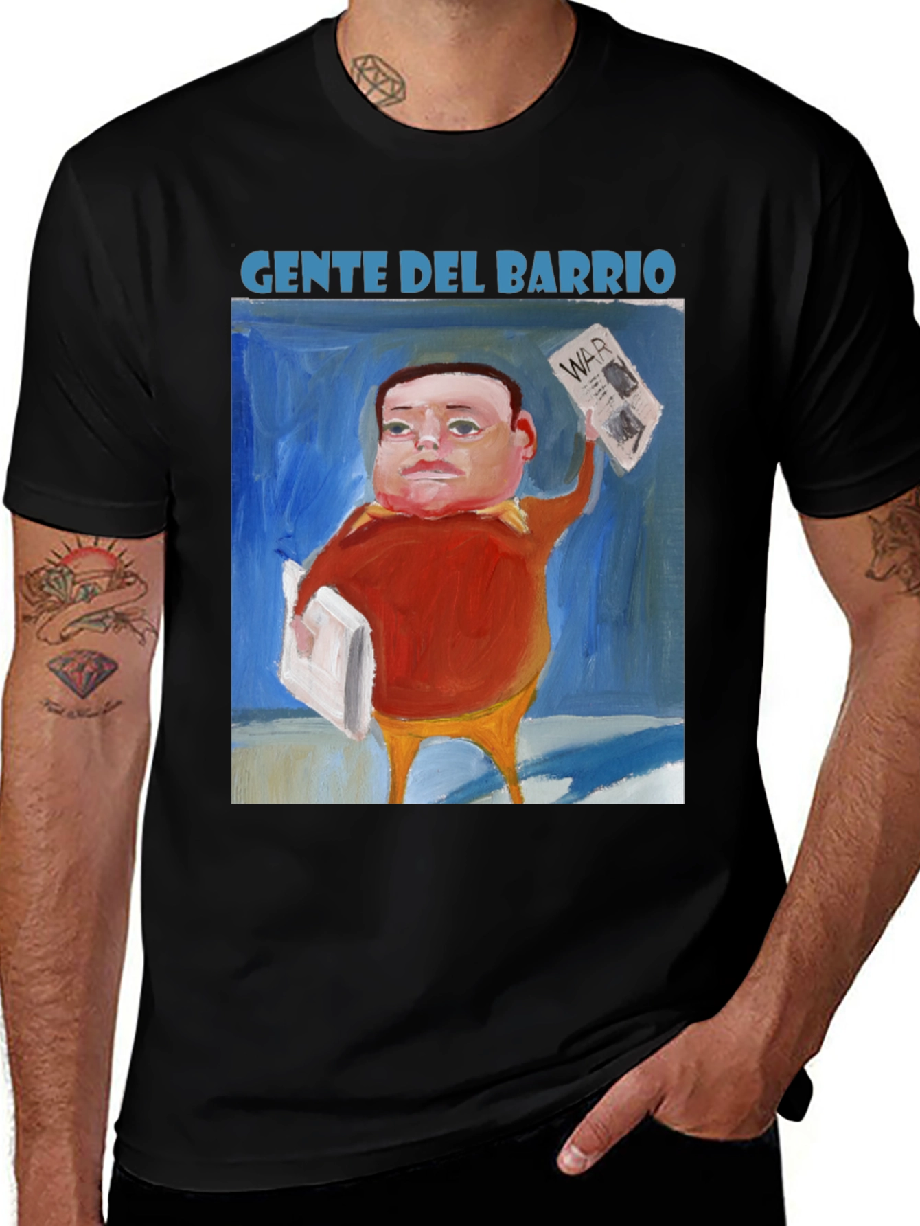 Variant 14 of Gente Del Barrio T-Shirt, Artistic Graphic Tee