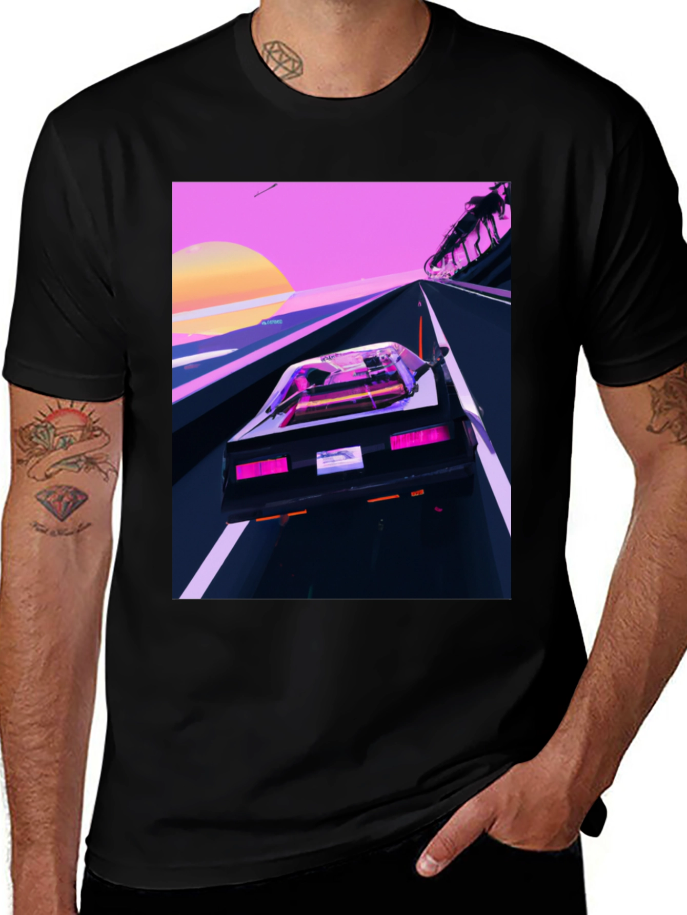 Variant 21 of Retro Wave Car T-Shirt - Synthwave Style