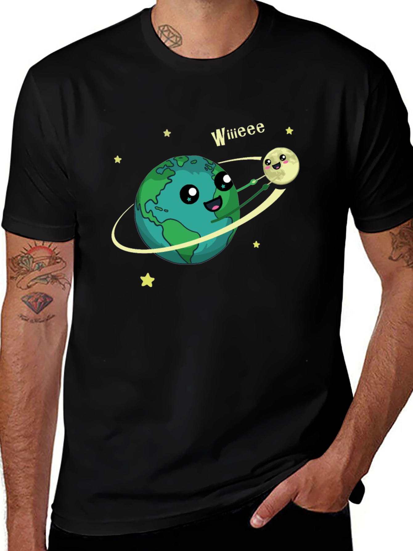 Variant 30 of Planet Hugger T-Shirt - Black Graphic Tee