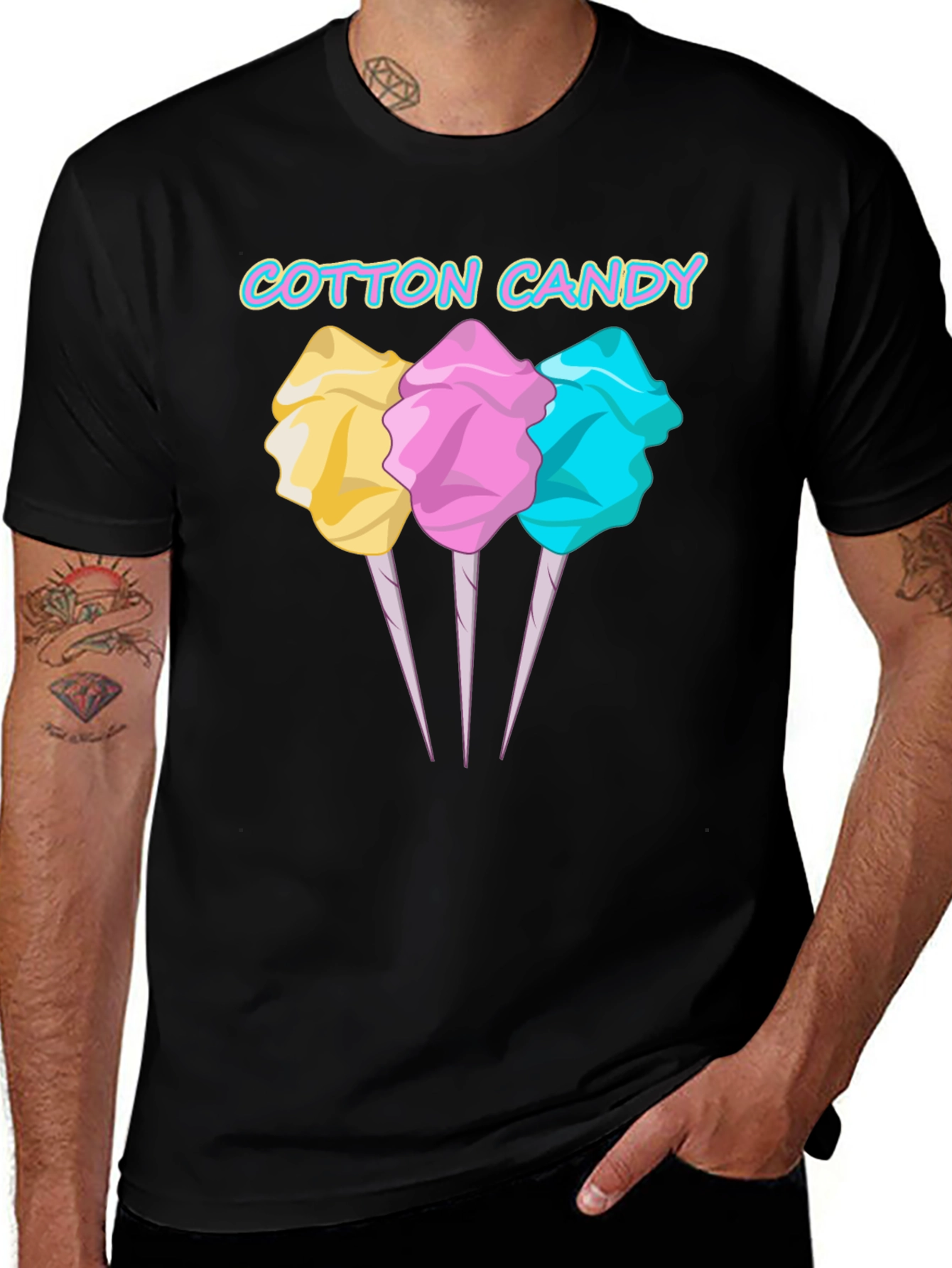 Variant 5 of Cotton Candy Graphic Tee - Sweet Treat T-Shirt