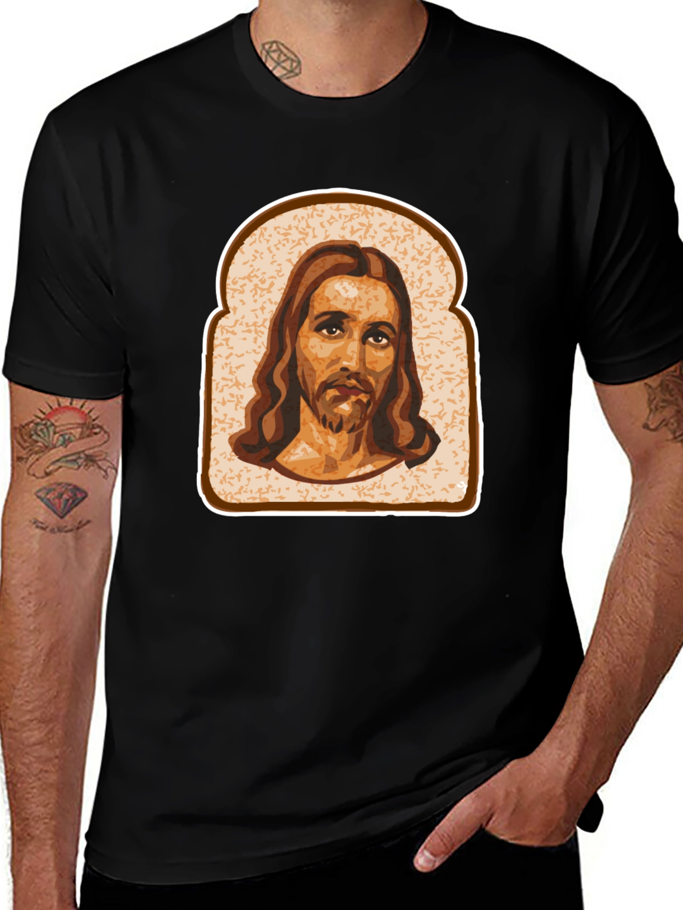 Jesus Toast Graphic T-Shirt - Novelty Tee