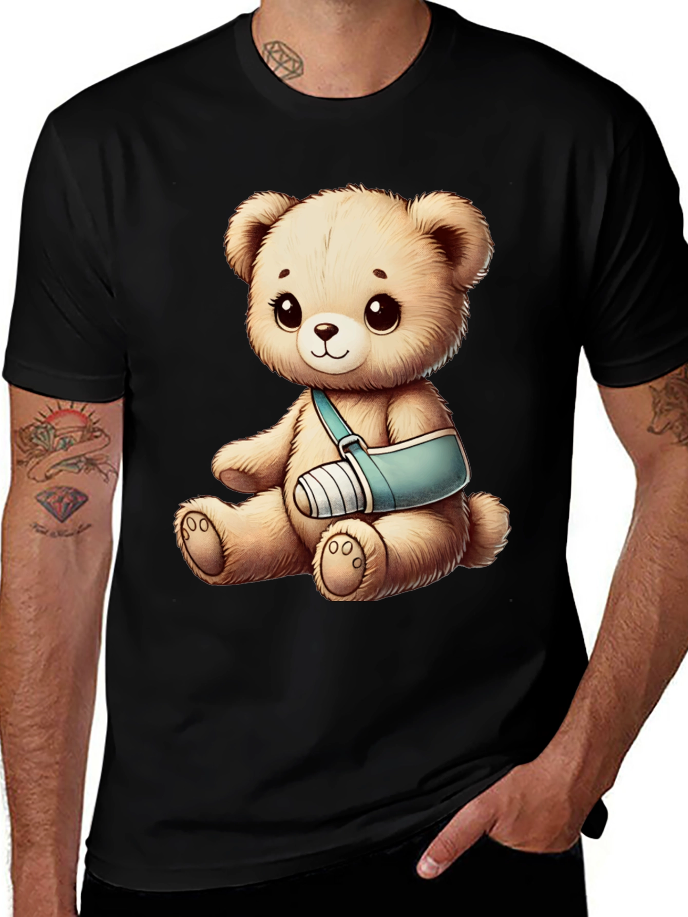 Variant 17 of Injured Teddy Bear Graphic Tee