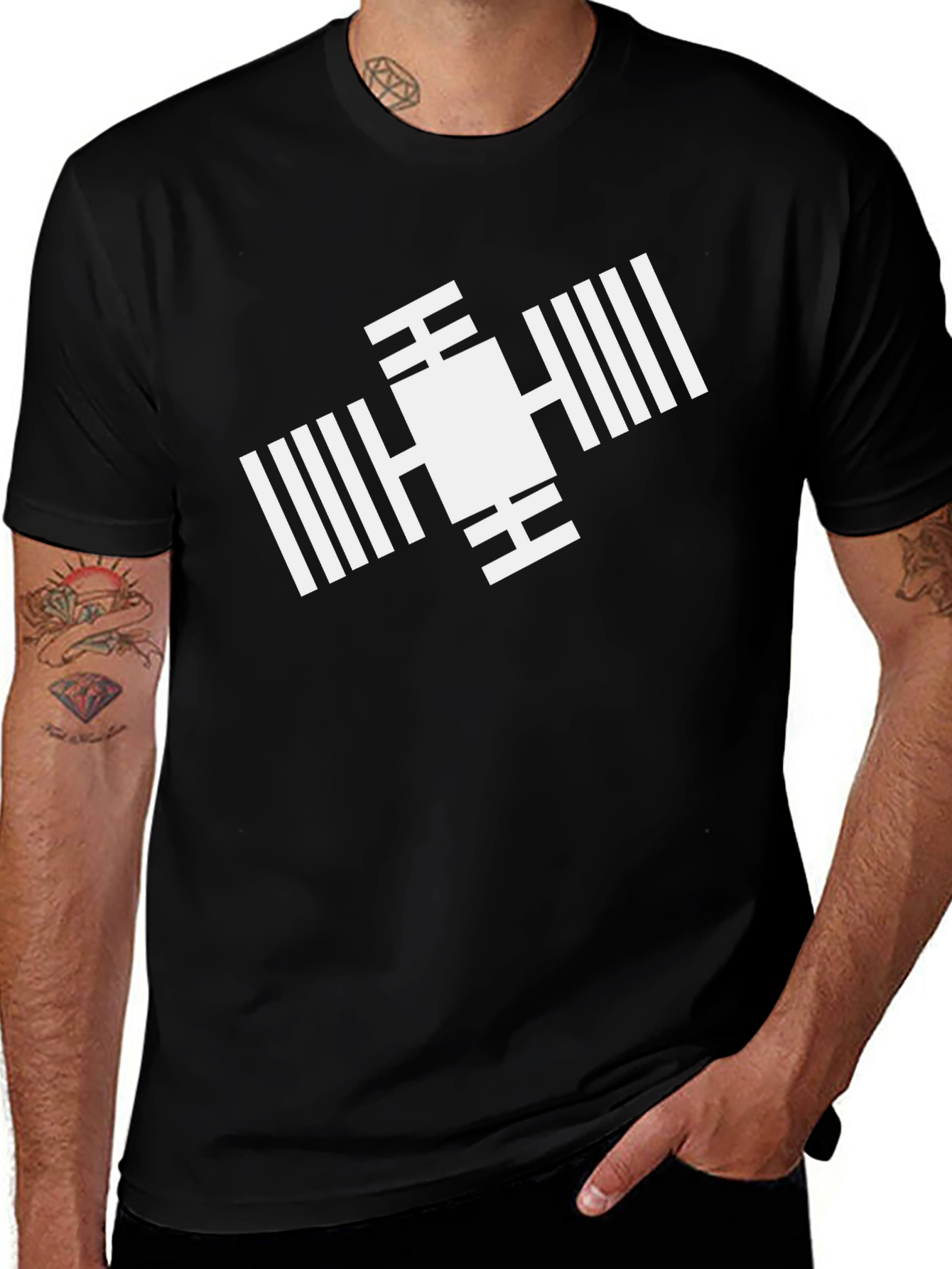 Variant 8 of ISS Inspired Graphic Tee - Space Station Design