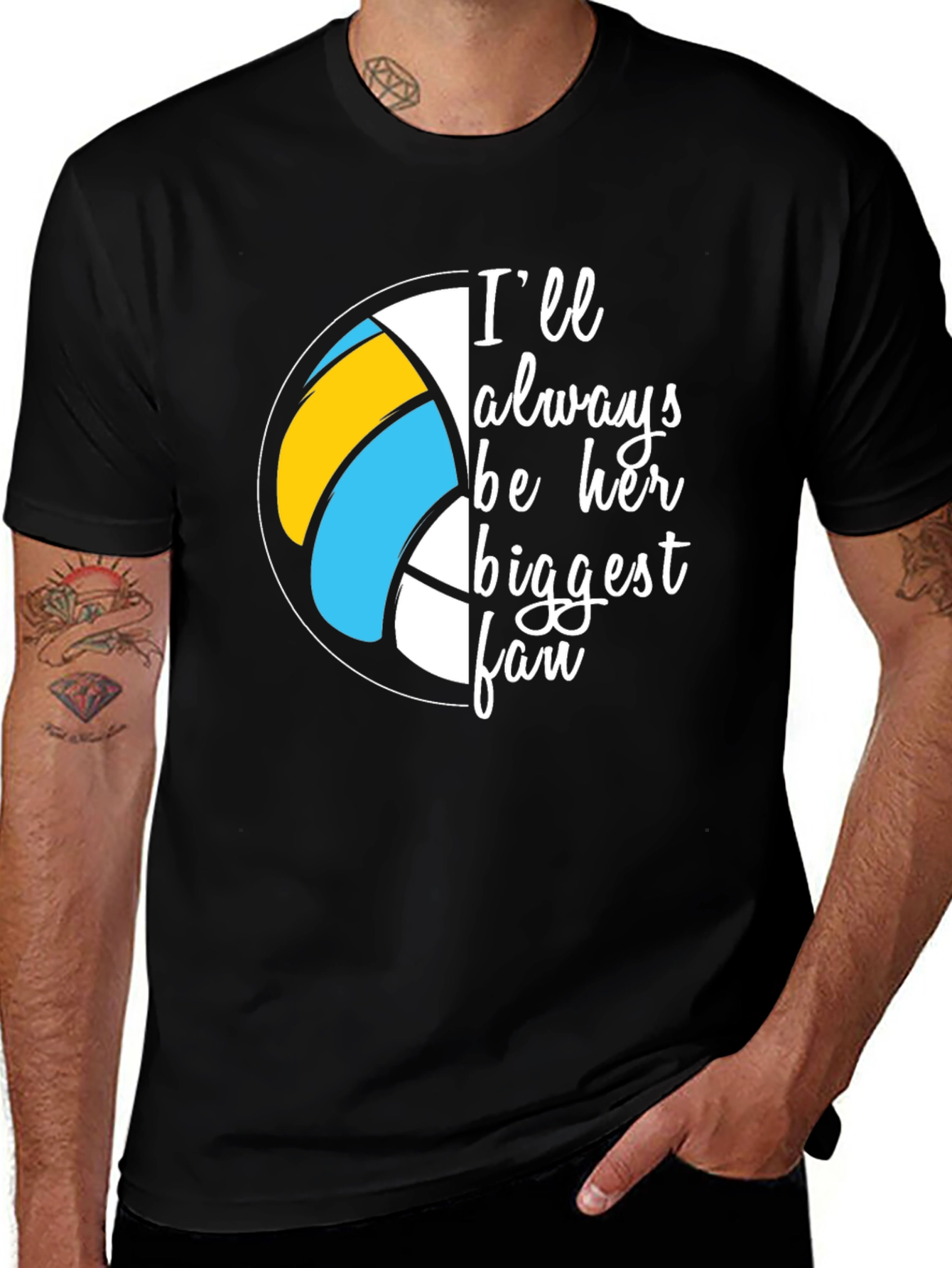 Variant 9 of Volleyball Fan T-Shirt - Always Her Biggest Fan