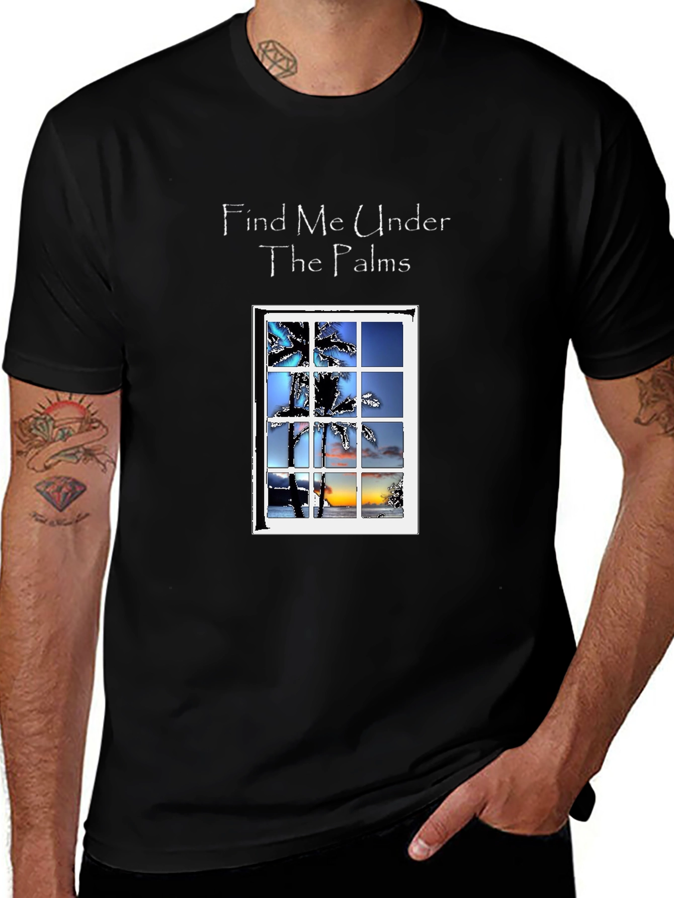 Find Me Under the Palms Graphic T-Shirt