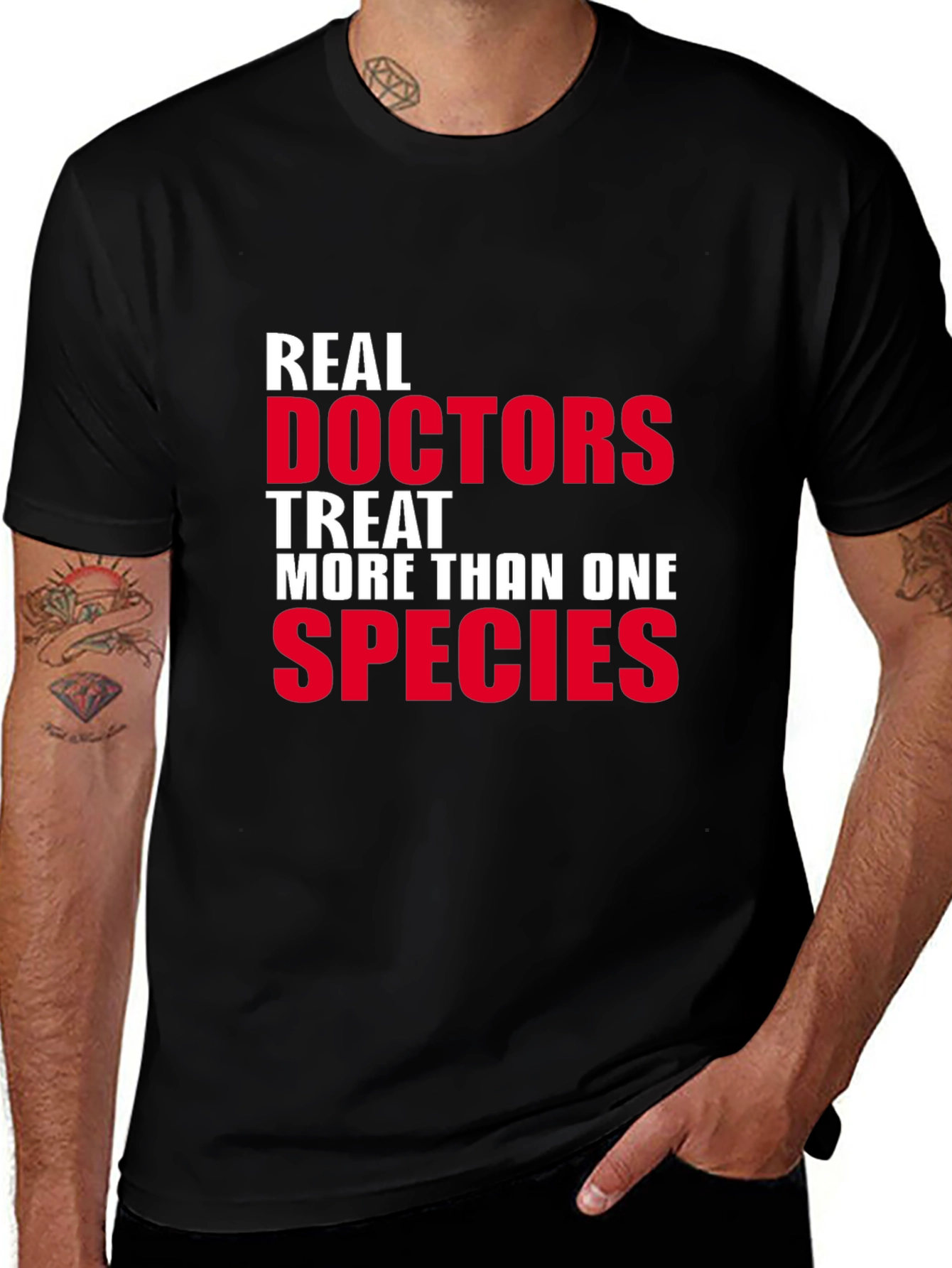 Variant 9 of Real Doctors Treat More Than One Species T-Shirt