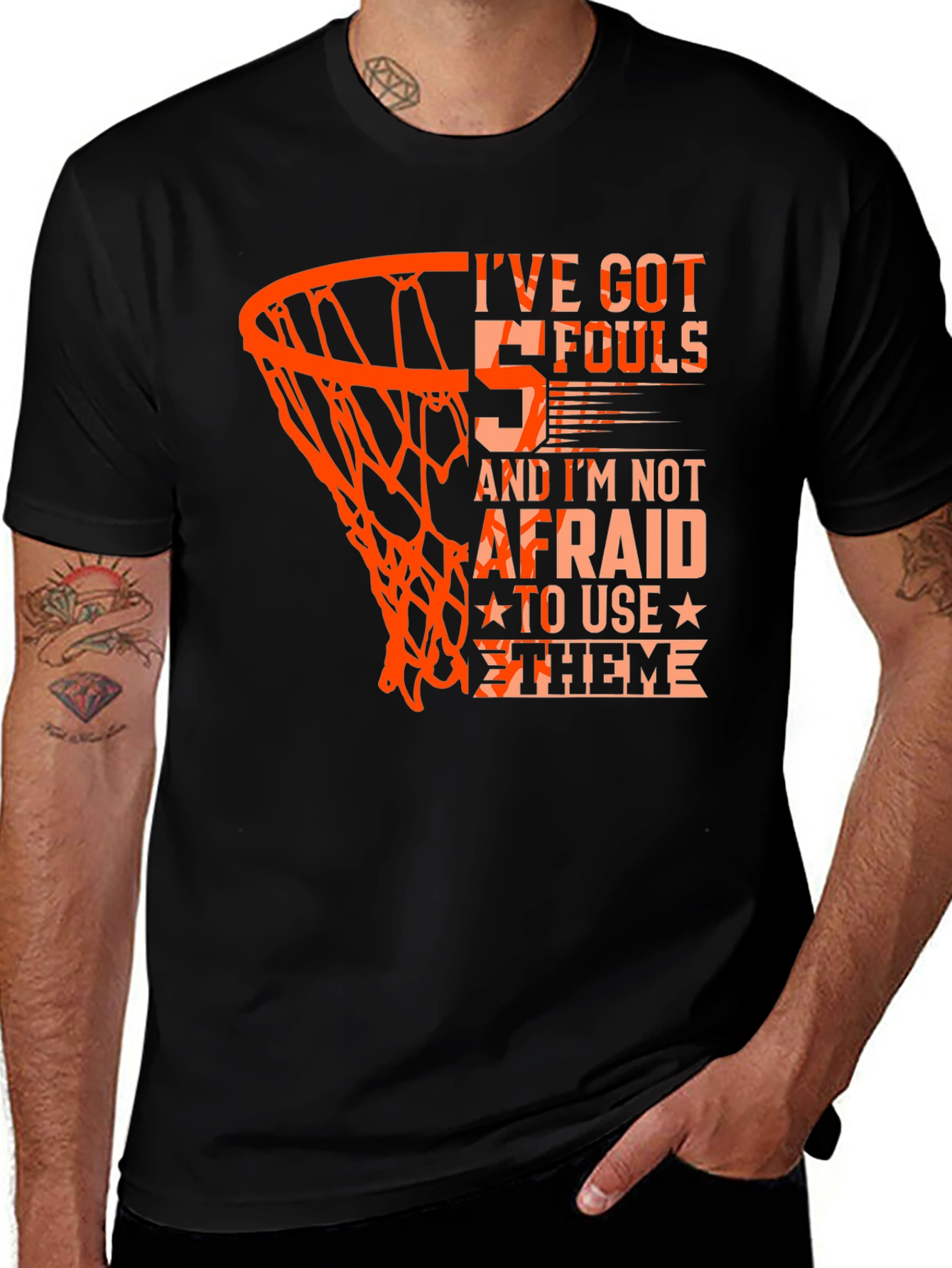 Variant 11 of Basketball '5 Fouls' Graphic T-Shirt