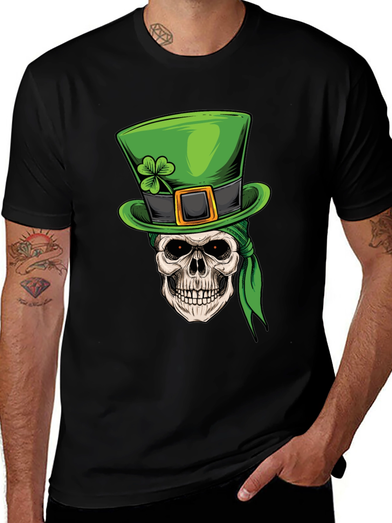 St. Patrick's Day Skull T-Shirt