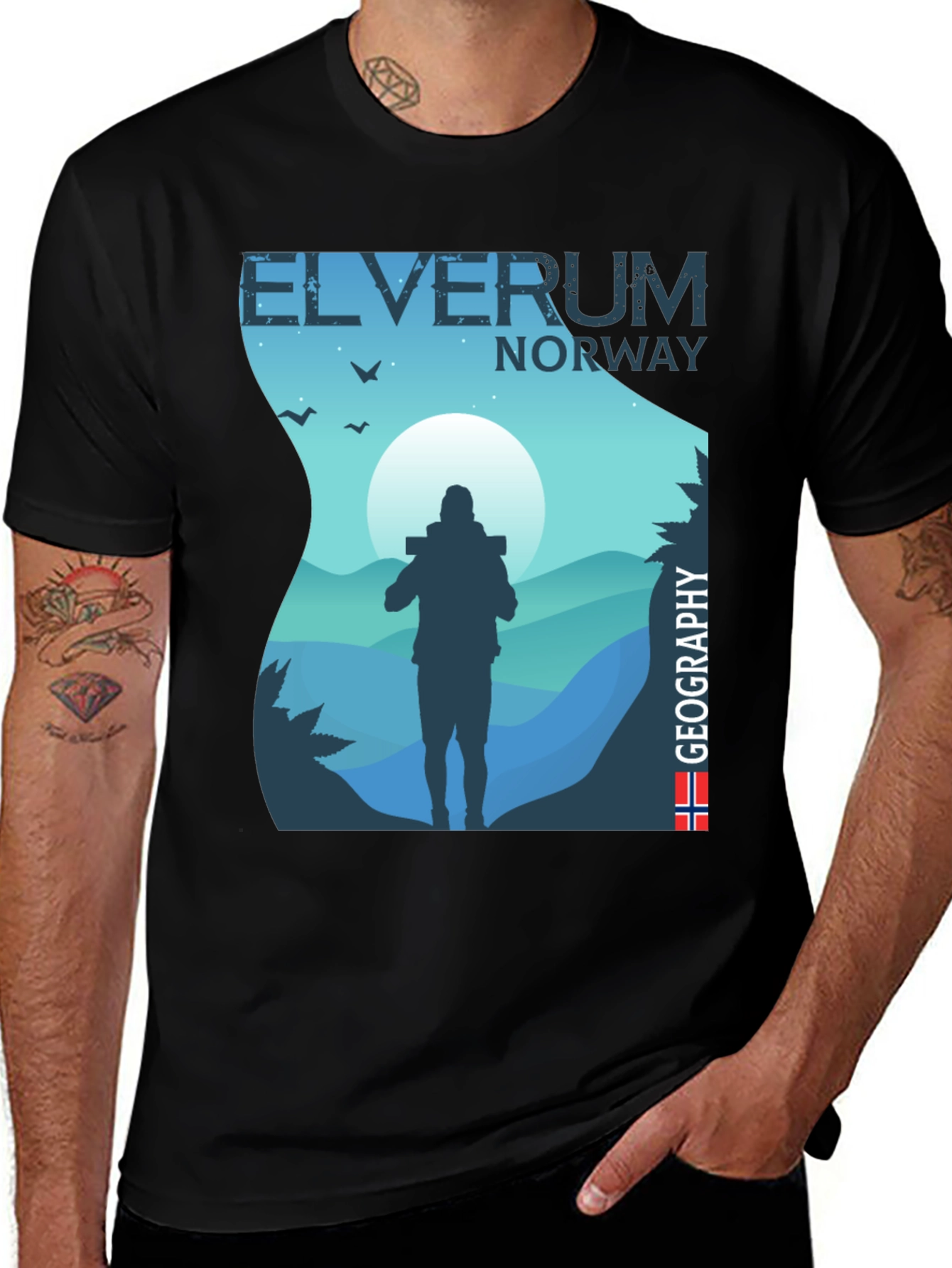 Elverum Norway Geography T-Shirt