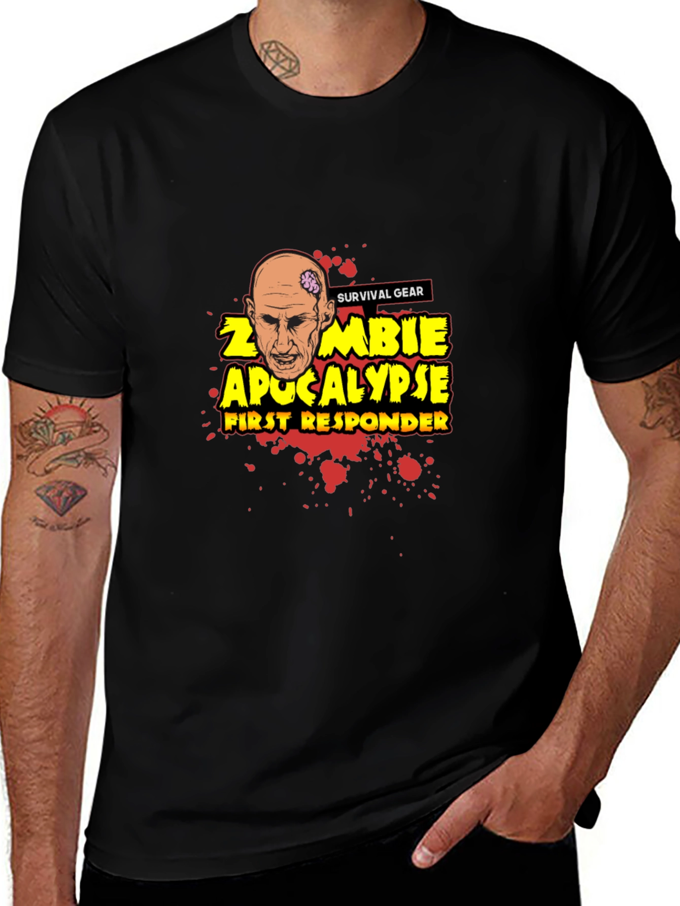 Variant 23 of Zombie Apocalypse First Responder Graphic Tee