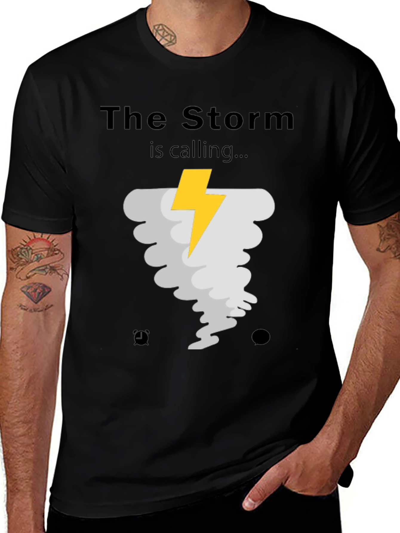 Variant 12 of Storm Calling T-Shirt - Electric Weather Design